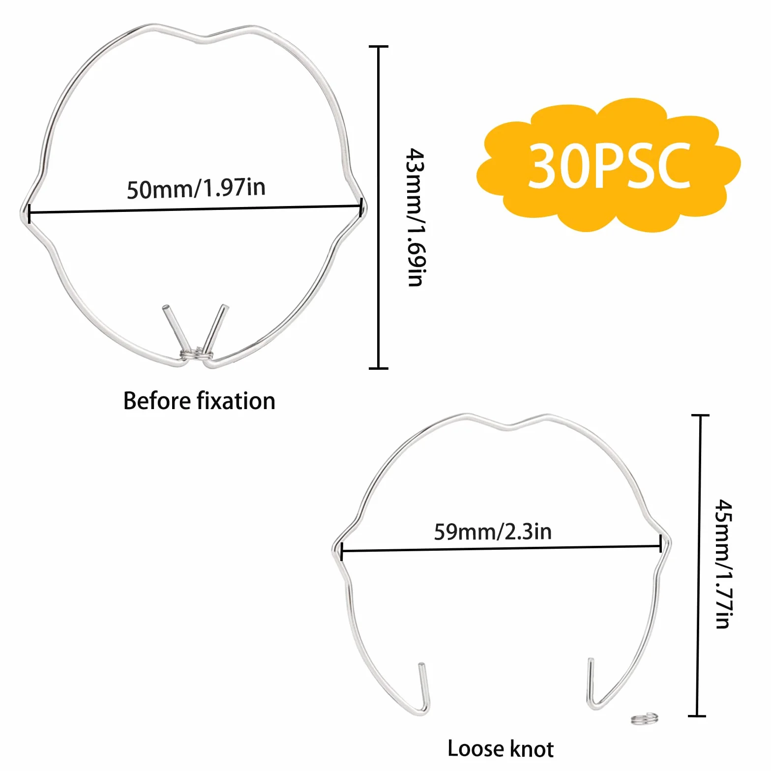 30 sztuk MR16 Pierścień sprężynowy mocujący lampę średnica 50 mm sprężynowy klips mocujący do lampy do większości lamp punktowych LED