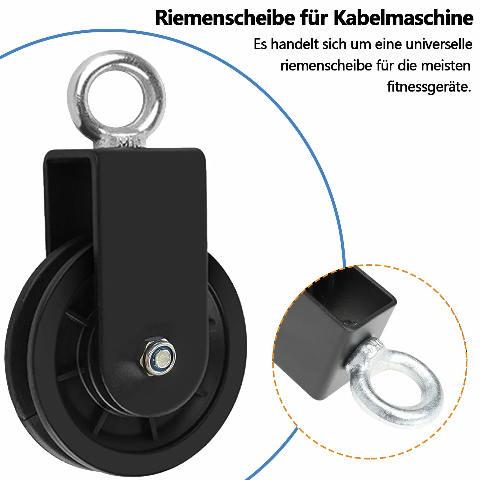 Kółka zwrotne, 2 szt. rolki linowe z uchwytem mocującym U, 360° kabel Pulley, rolka zwrotna z karabińczykiem, rolki zwrotne do lin, blok rolek zwrotnych, akcesoria do huśtawek, linka do prania