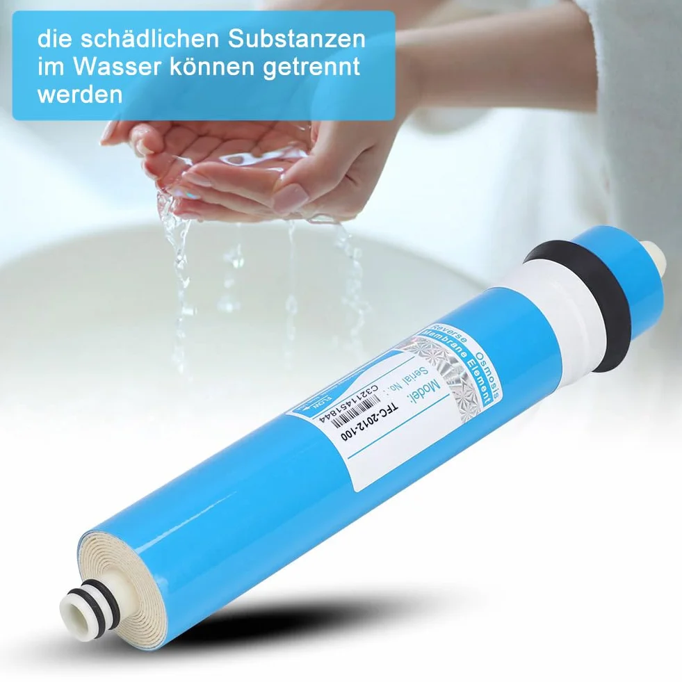 Filtr do Wody, Acuto 50 75 100 GPD Domowy Filtr Membranowy Odwróconej Osmozy RO Filtr Membranowy do Systemu Wodnego Niebieski(2012-100G)