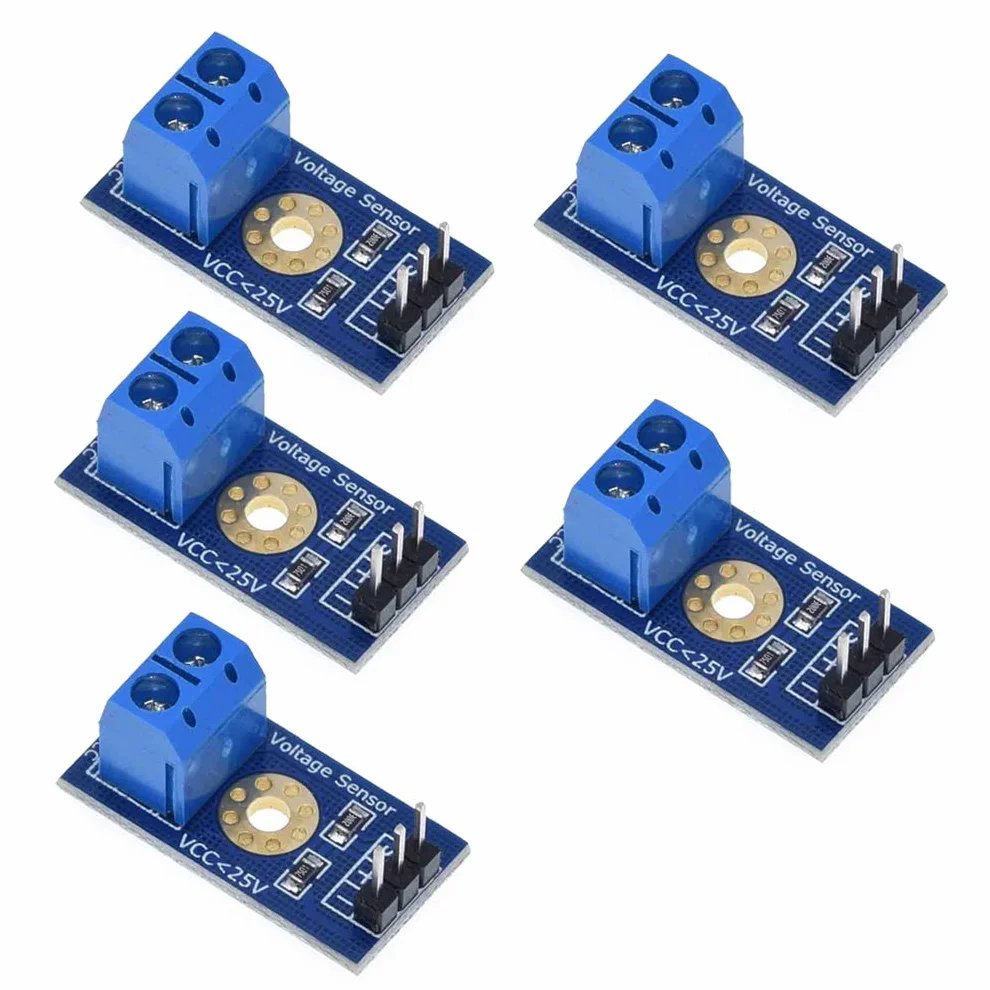 Hailege 5 szt. Moduł wykrywania napięcia - czujnik pomiaru DC 0 ~ 25 V