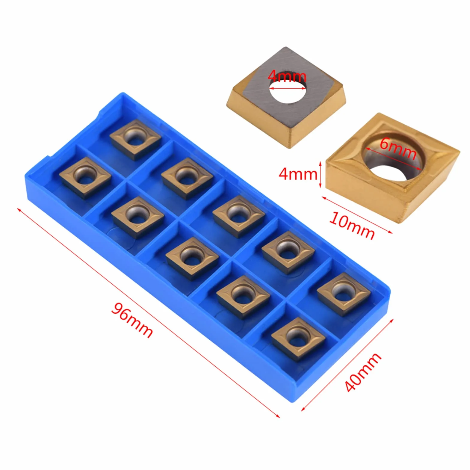 CCMT09t304 CCMT32.5 Accusize Wkładki Tokarskie z Węglików Spiekanych 10 Sztuk Wkładki z Węglików Spiekanych Cnc Nóż do Cięcia Metalu Tokarka Narzędzie Tnące z Pudełkiem