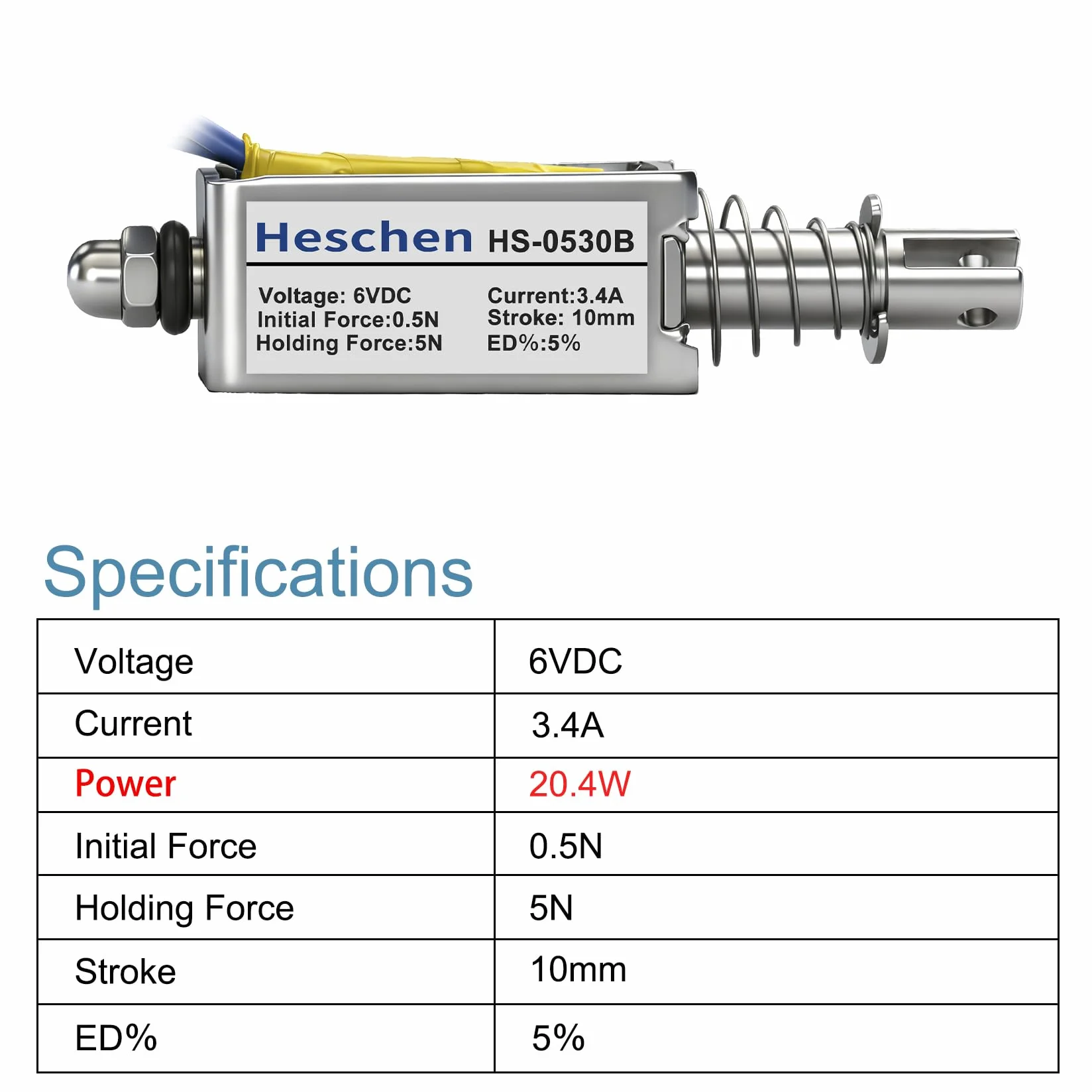 Hechen elektromagnes JF-0530B DC6V 5N 10mm pociągnięcie pociągnięcie pociągnięcie typu otwarta rama
