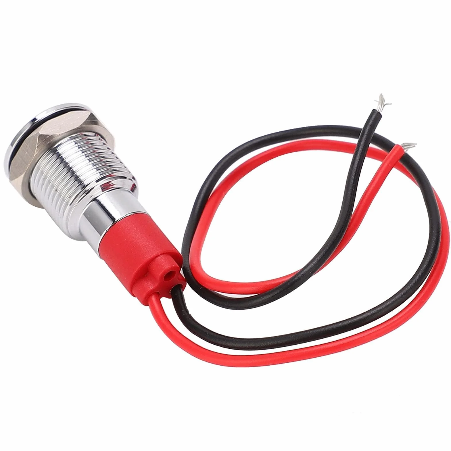 Metalowa Lampka Kontrolna LED Metalowa Lampka Kontrolna LED 10 Mm 220 V, Wodoodporna Zasilanie Mały Przewodowy Mosiądz Niklowany Pyłoszczelna Lampka Sygnalizacyjna 10 Mm Zielony (220 V)
