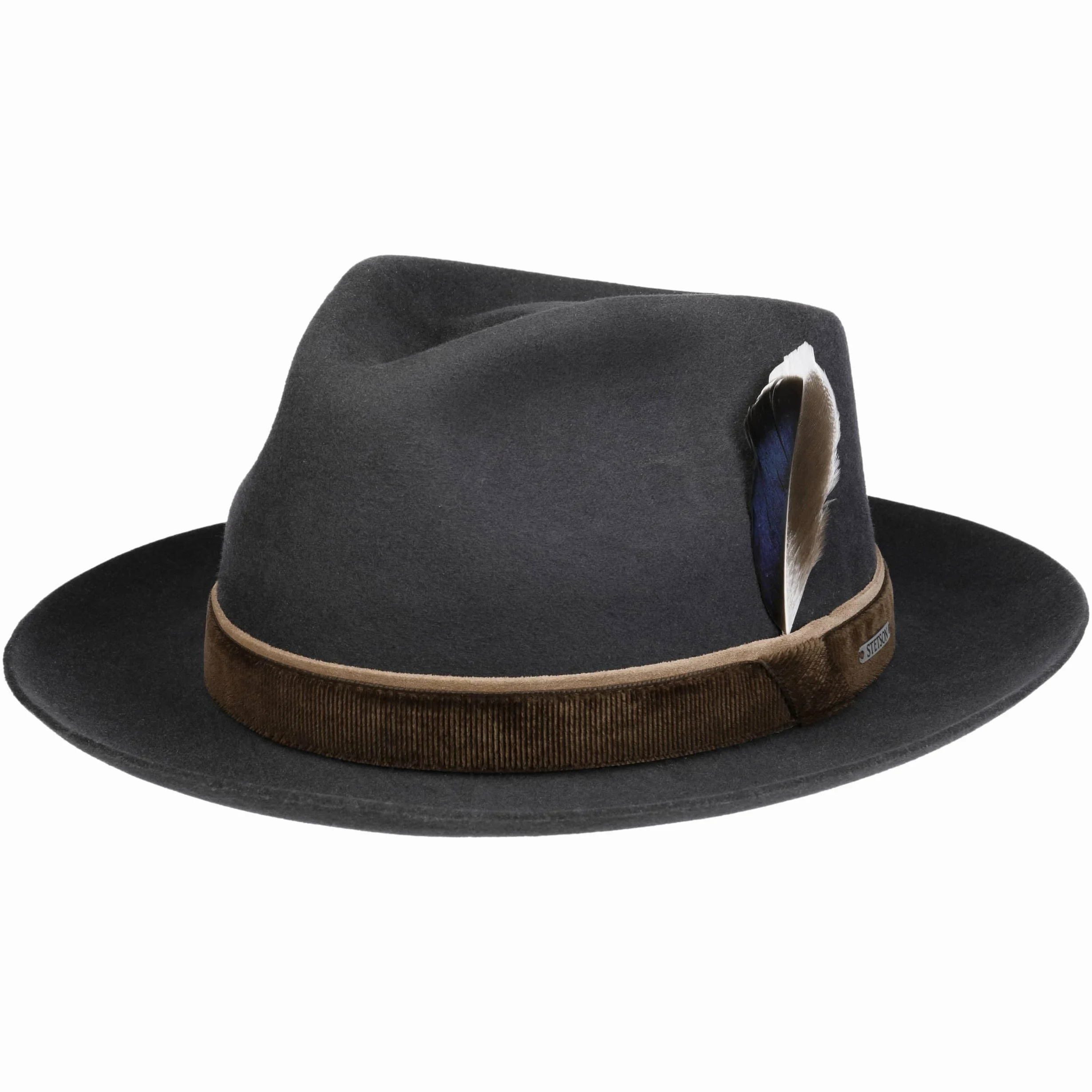 STETSON Pinehurst kapelusz fedora Bogart z filcu welnianego Asahi Guard Meski Jesien Zima