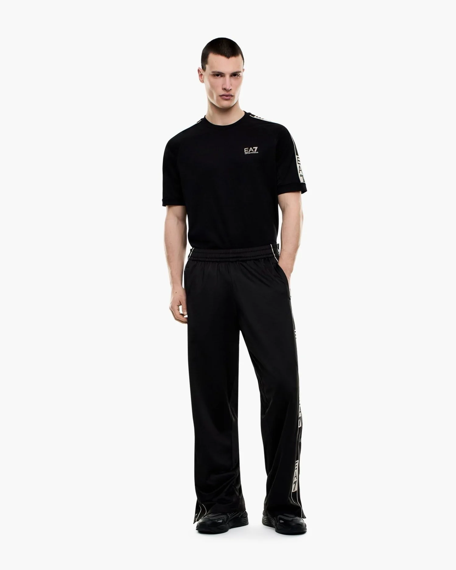 EA7 Emporio Armani męska koszulka graficzna z mieszanki wiskozy stretch 7M001395AF16724 8033919894899-3XL
