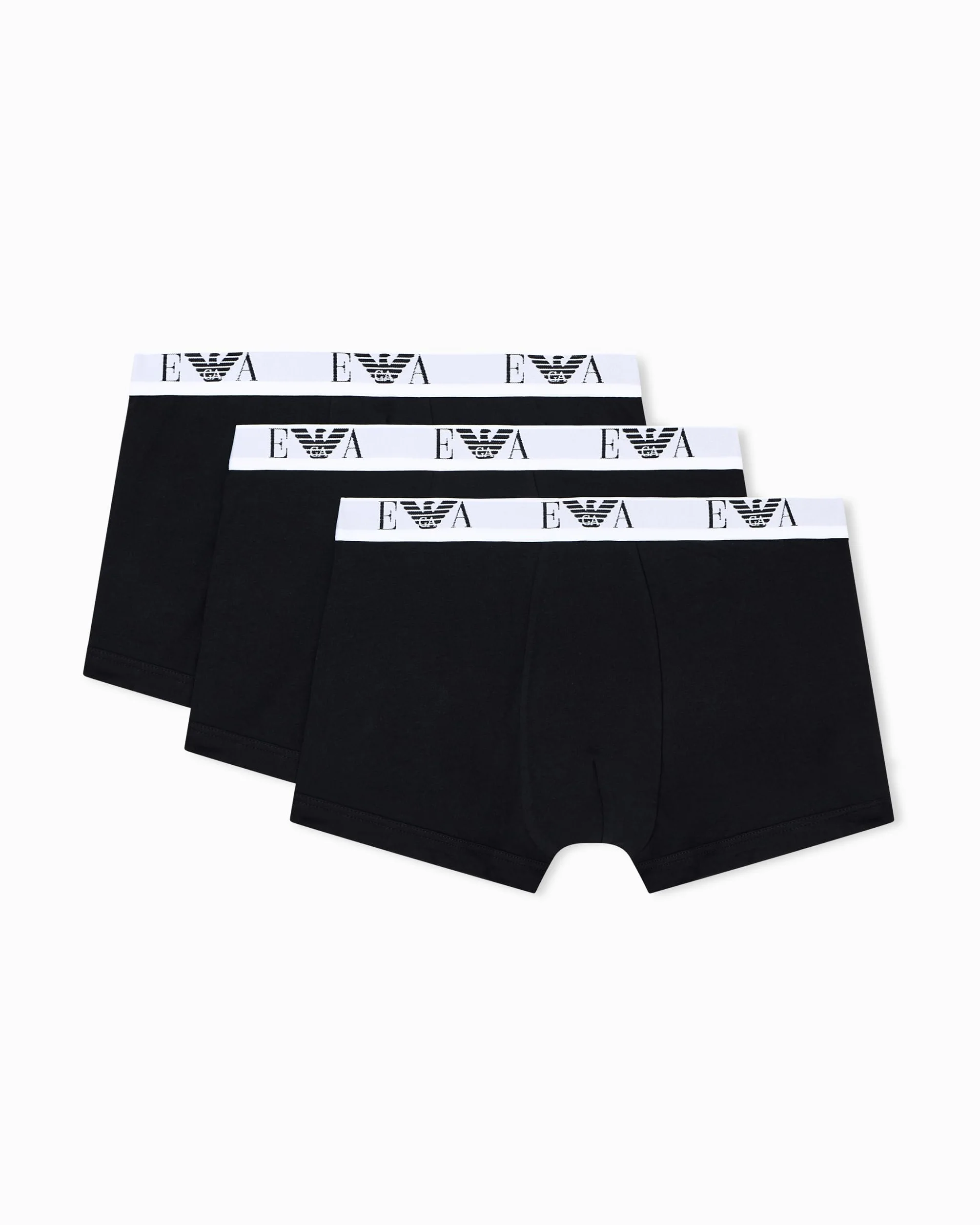 EMPORIO ARMANI Man's Bold Monogram 3-pak Trunk, czarny, XXL, Czarny/czarny/czarny, XXL