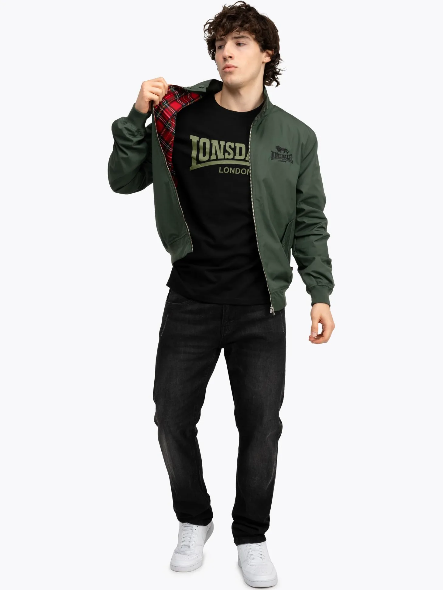 Lonsdale Bluzka Mężczyźni Herren Jacke Schmale Passform Classic