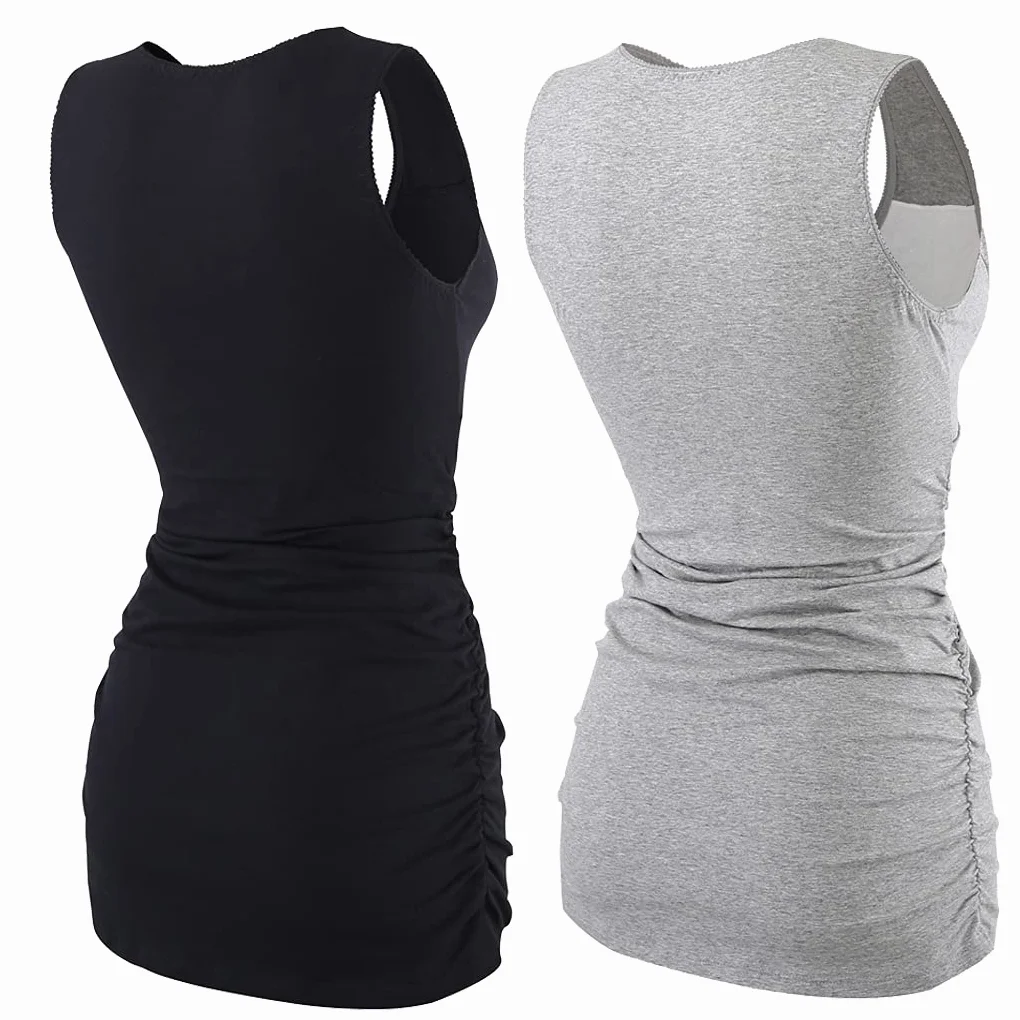 COLOMI Cichy Tank Top bez rękawów Piżama Top, Kaptur do karmienia piersią