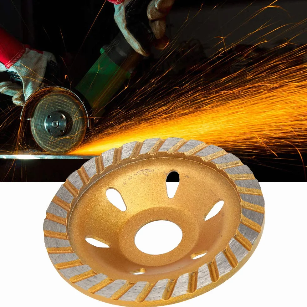 4 "100mm beton Turbo diamentowa tarcza szlifierska, kształt miski tarcza szlifierska kamień betonowy granit narzędzie do szlifierki kątowej (#2)