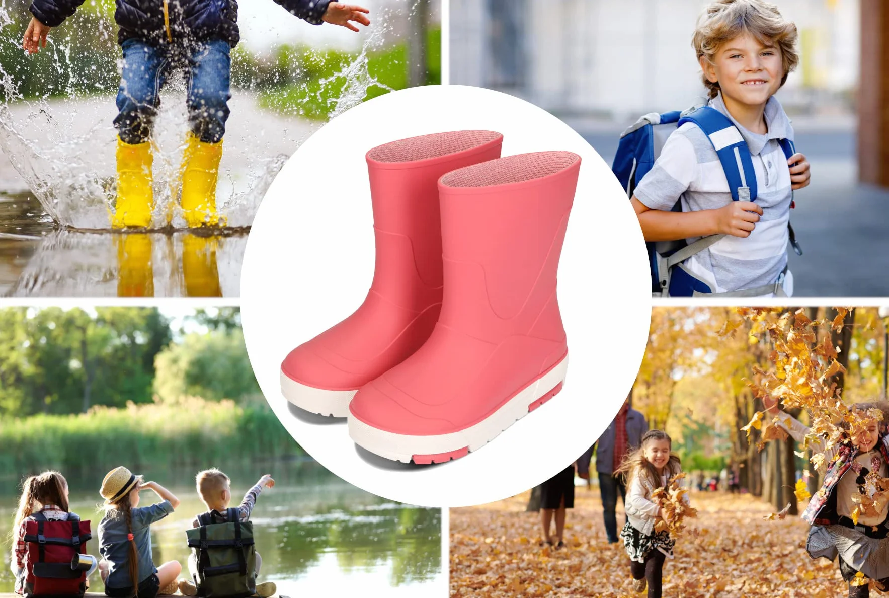 Kalosze Dziecięce Buty Gumowe Nieprzemakalne 22-35 EU