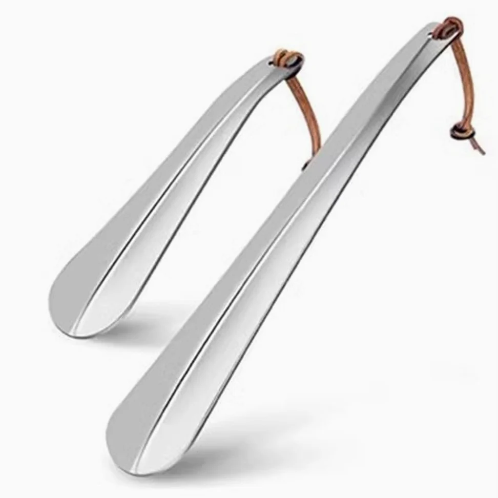 Łyżka do butów ze stali nierdzewnej Zagęszczona łyżka do butów metalowa łyżka do butów dla dorosłych dzieci seniorów (kolor: srebrny, rozmiar: 30 cm) (srebrny 30 cm)