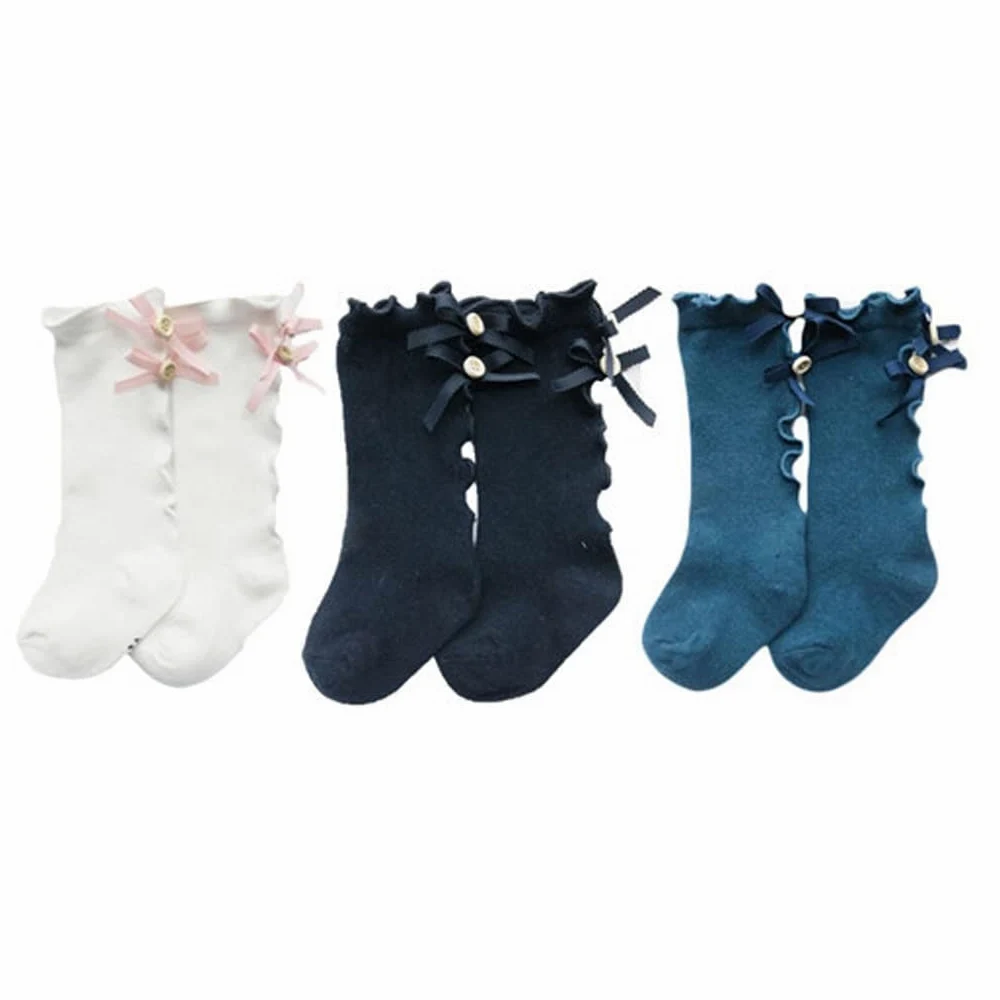 3Pairs / Lotknee Skarpety dla dziewcząt Jesień Zima Dziewczyny Skarpety Prezent Girl Skarpety (Kolor: rozmiar: S 0to1years) (Color : B, Size : S 0to1 Years)