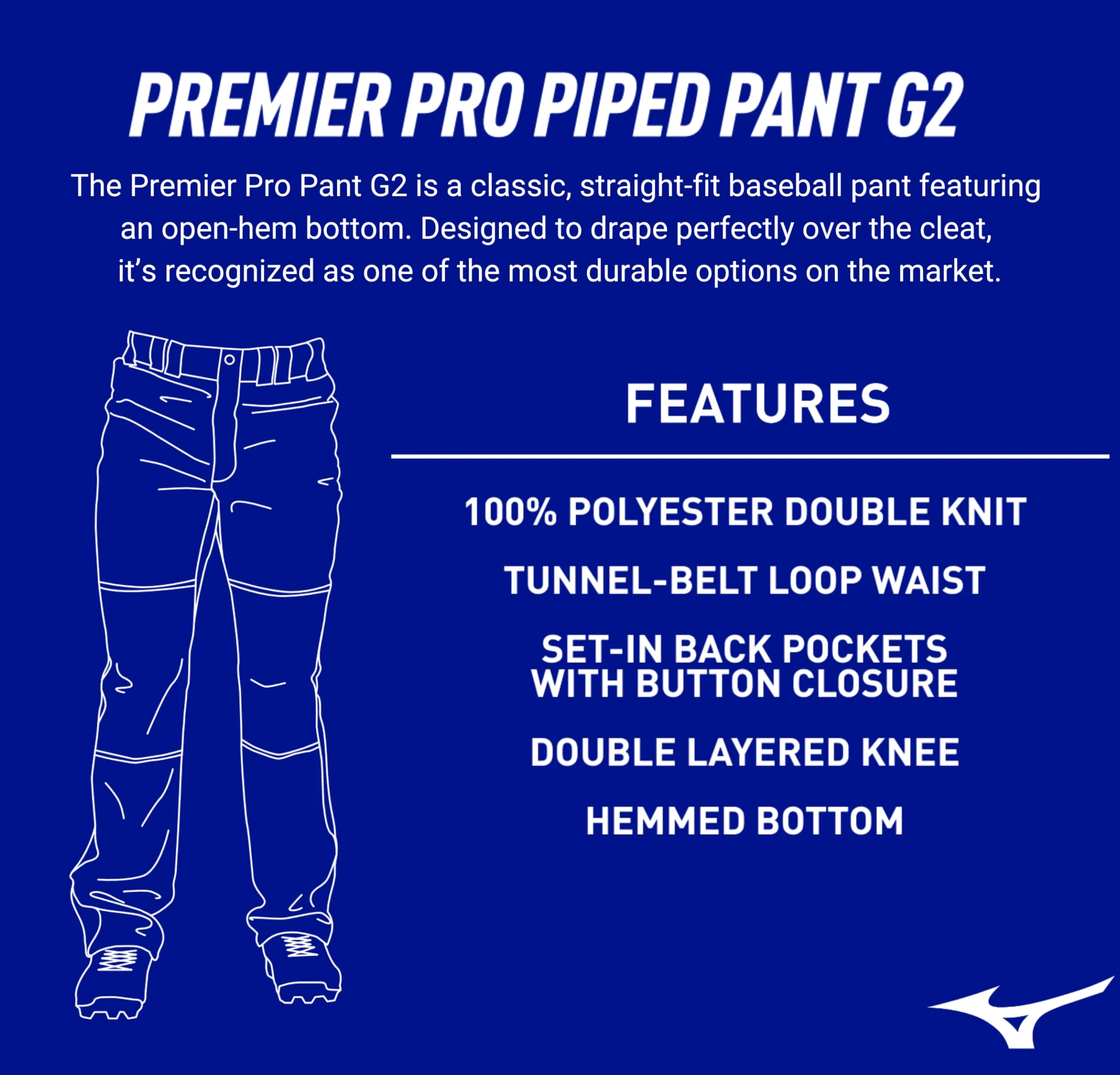 Mizuno Premier Pro Piped G2 - Mizuno Spodnie Premier Pro Piped G2 L szaro-czarne Mężczyźni