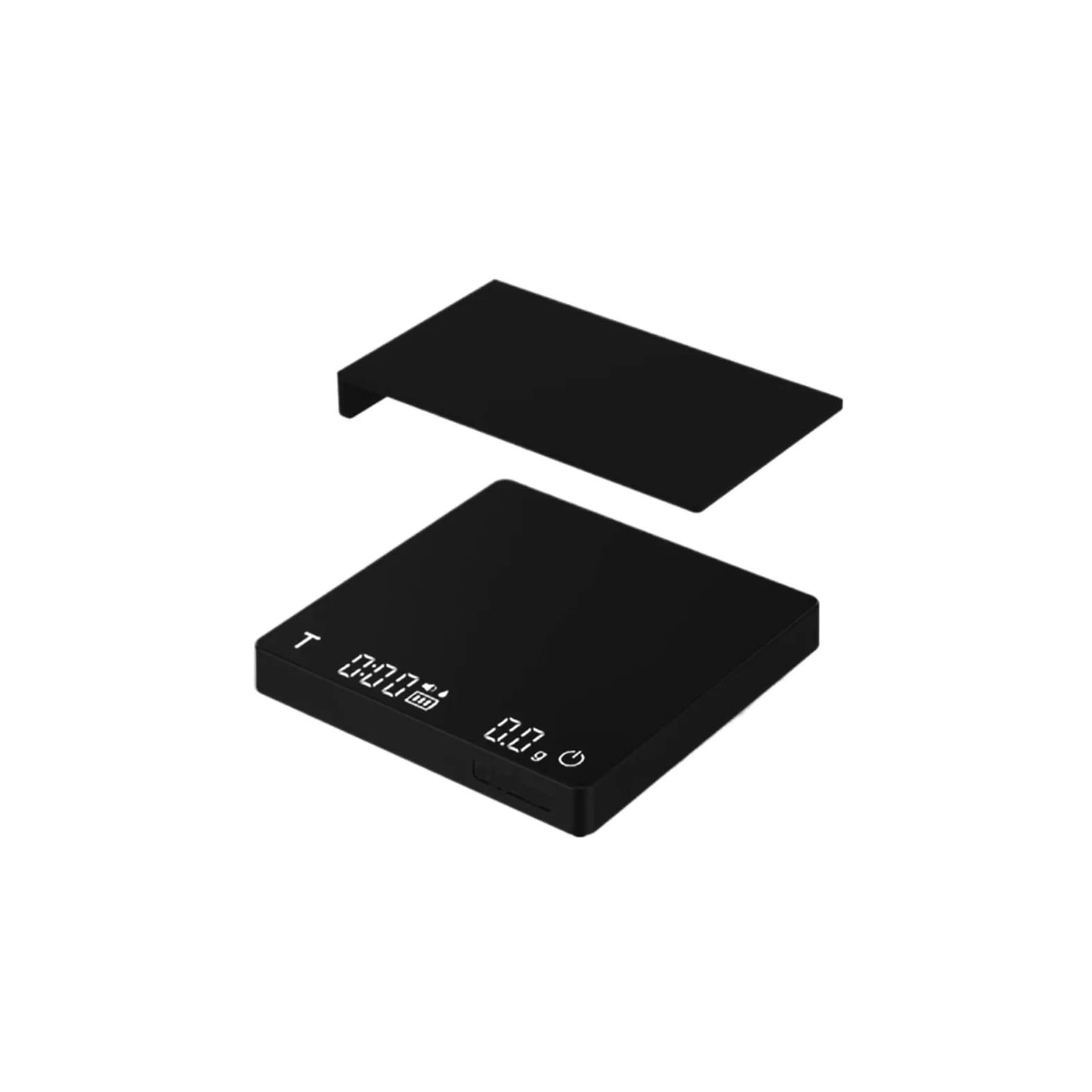 Cyfrowa waga bagażowa Cyfrowa waga kuchenna z wyświetlaczem LED, elektroniczna do kawy timerem, domowa,do biżuterii kuchennej(2.0 mini black)