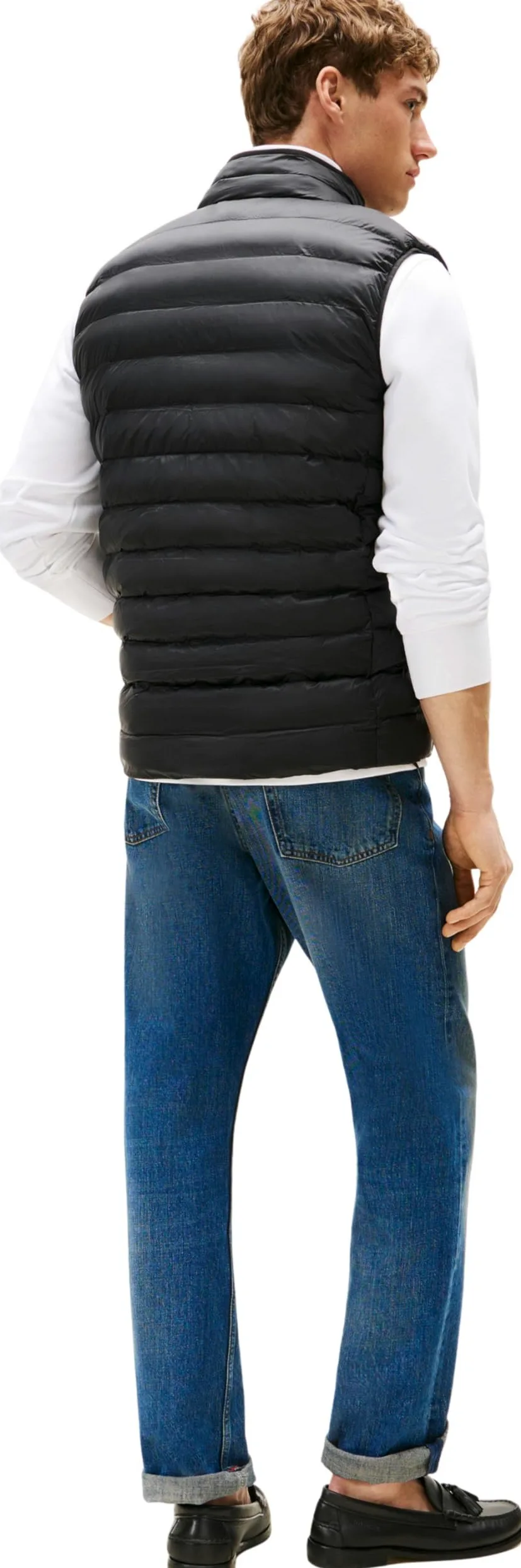 Tommy Hilfiger Męska kamizelka z recyklingu MW0MW39989, czarna, L, czarny (czarny), L