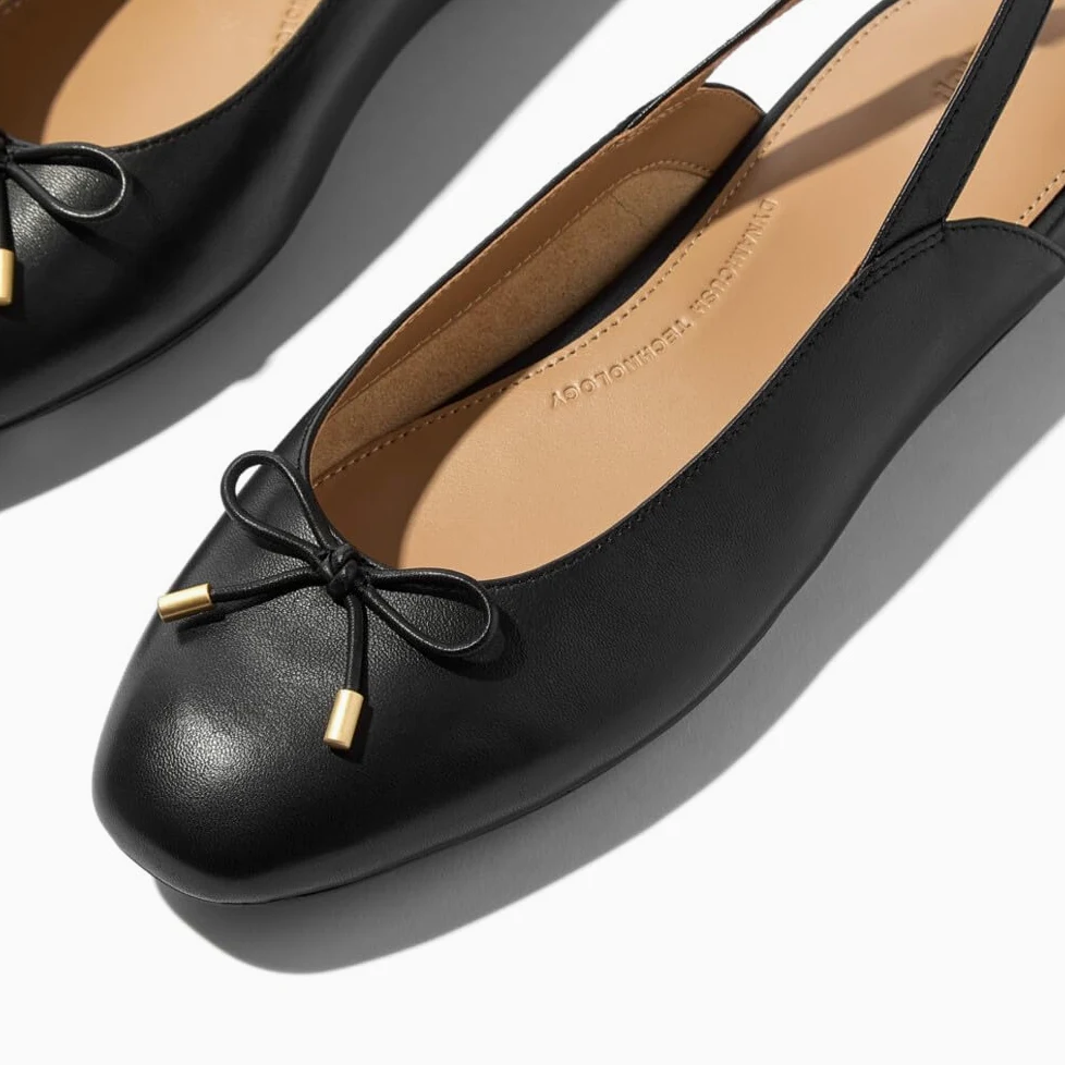 Fitflop Kobiety Delicato Bow Leather SlingbacksBalerinki