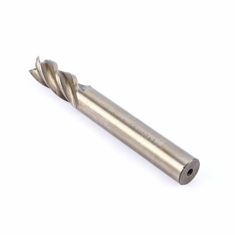 Frez do stali 8 mm, frez cylindryczny ogon HSS CNC, zestaw frezów z palcami narzędzie do wiertła z prostym palcem do centrów obróbki danych CNC, rzeźbione, 1 sztuka