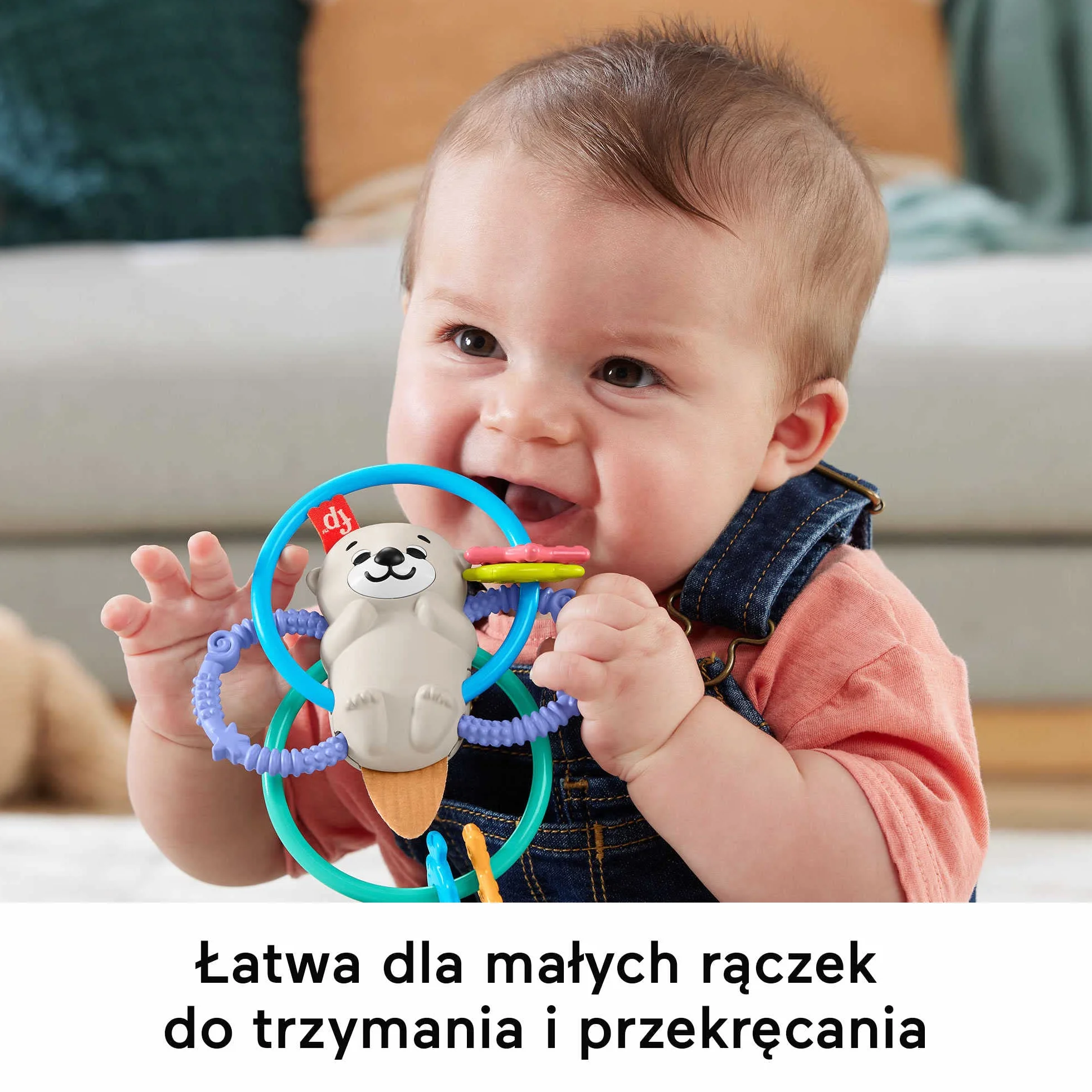 Fisher-Price Wyderka Zakręcony gryzaczek bez bisfenolu A, z elastycznymi krążkami, zabawka dla niemowląt, HJW12