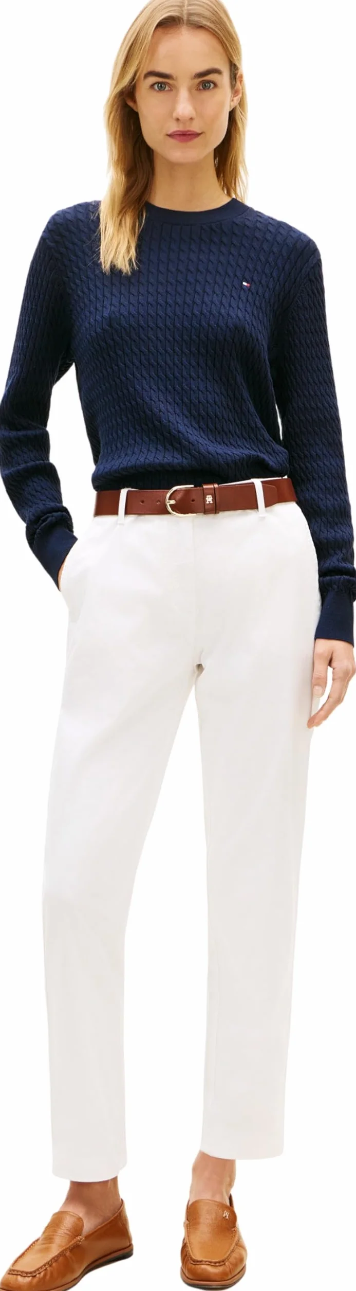 Tommy Hilfiger Sweter damski Niebieski Dark Night Navy XXS