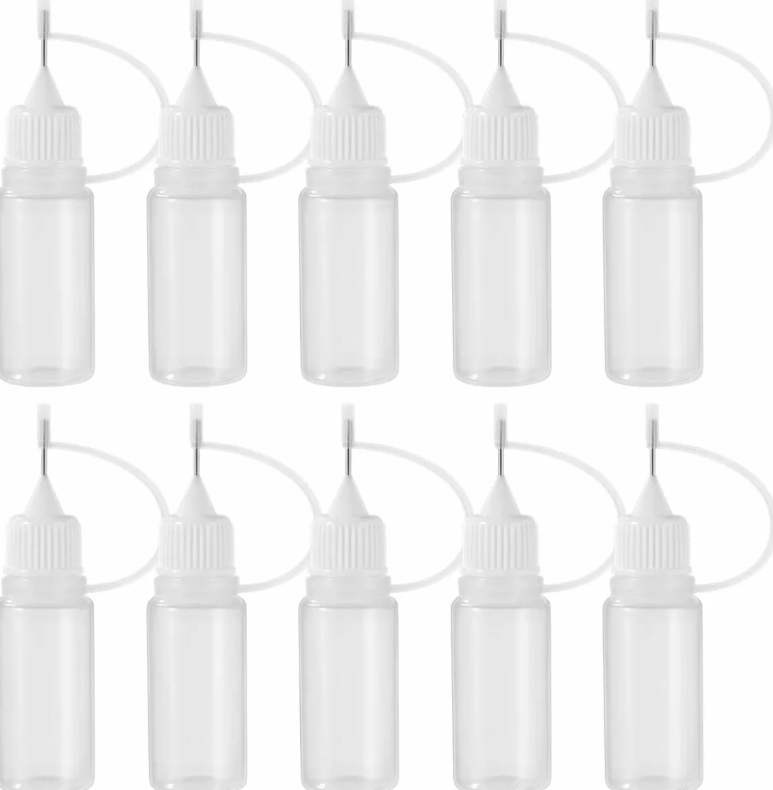 10 x 20 ml Plastikowa butelka na igły do quilling klej oleisty klej i tusz alkoholowy