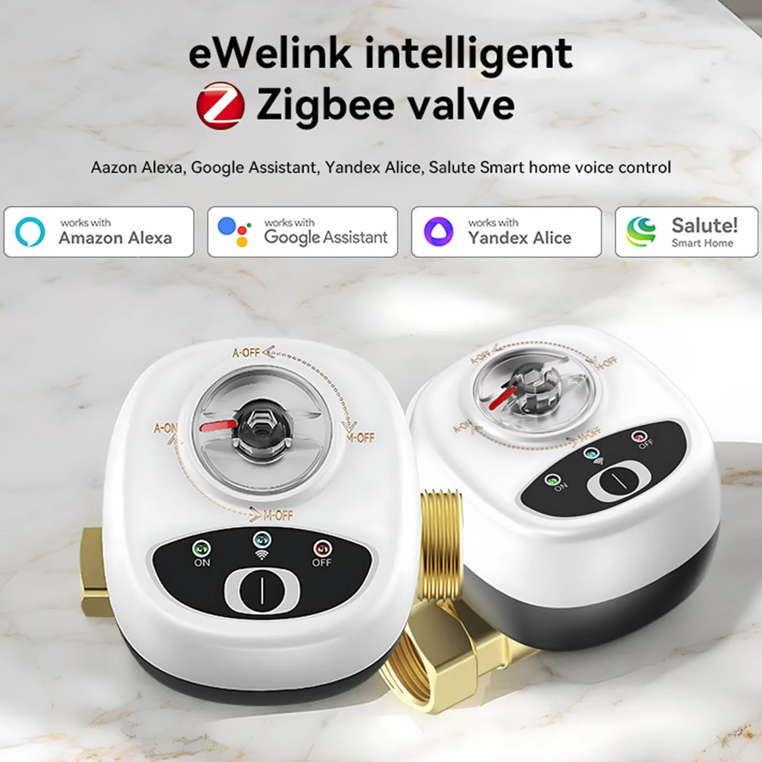 EWeLink zawór wodny ZigBee, automatyczny przełącznik, inteligentny zawór kulowy, wodoszczelny zgodnie z IP65, bezprzewodowy pilot zdalnego sterowania za pomocą aplikacji, kompatybilny z asystentem i