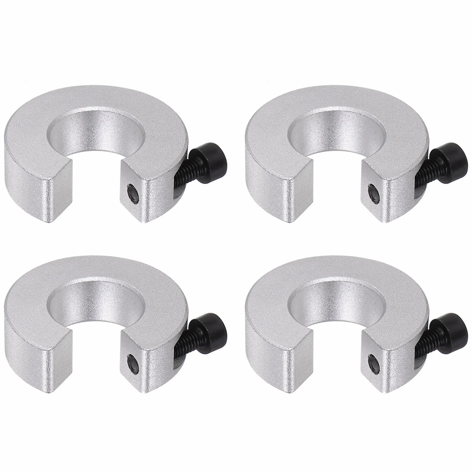 QUARKZMAN Zestaw 4 mankietów do szyny liniowej SBR20, kołnierz falisty z zestawem śrub 20 mm, otwór 30 mm AD 10 mm grubość aluminium, wszystkie elementy, fale, szczęki zaciskowe, anodowanie