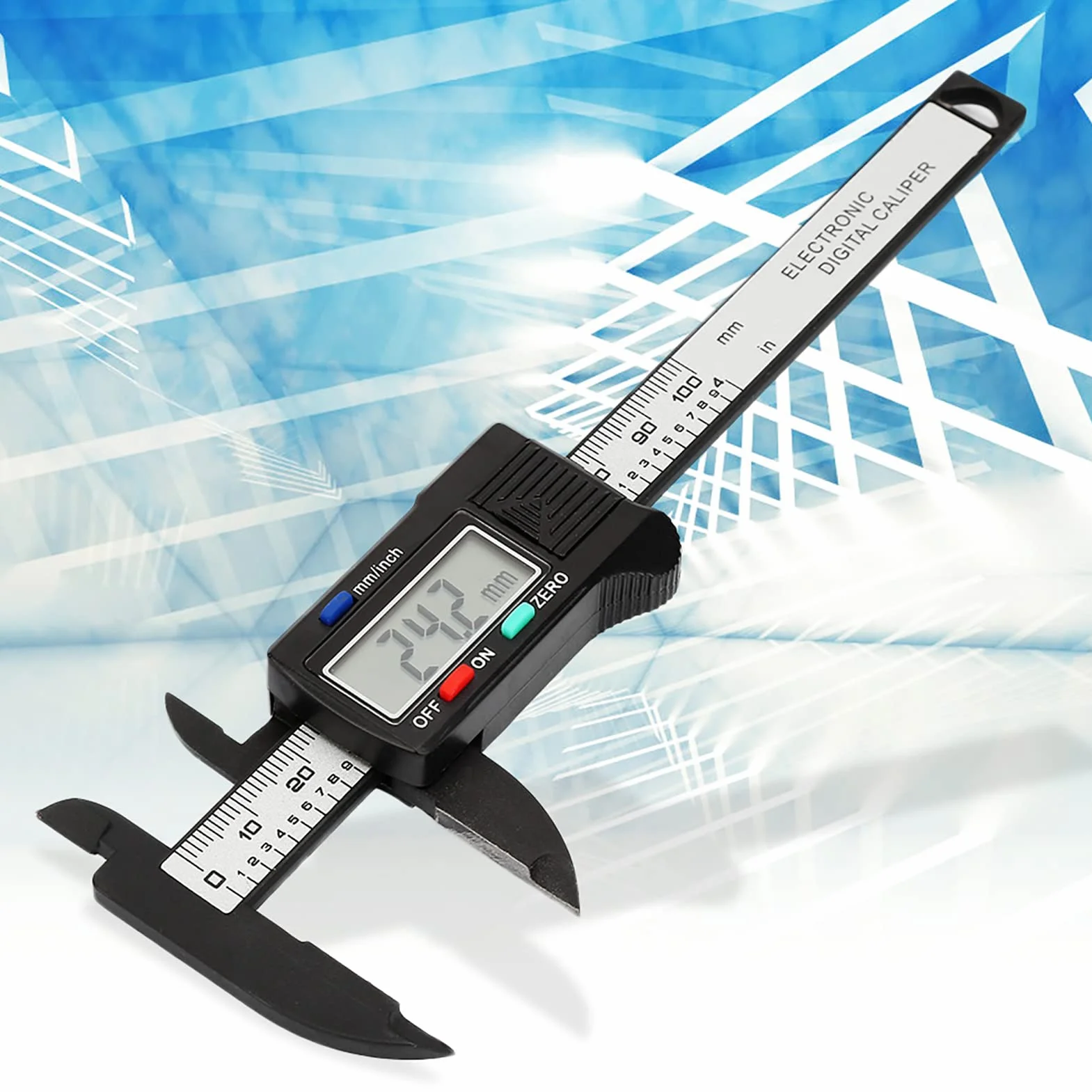 Pied A Coulisse, Pied A Coulisse Praktyczna 100 Mm Plastikowa Elektroniczna Suwmiarka Cyfrowa z Dużym Ekranem LCD Bez Baterii