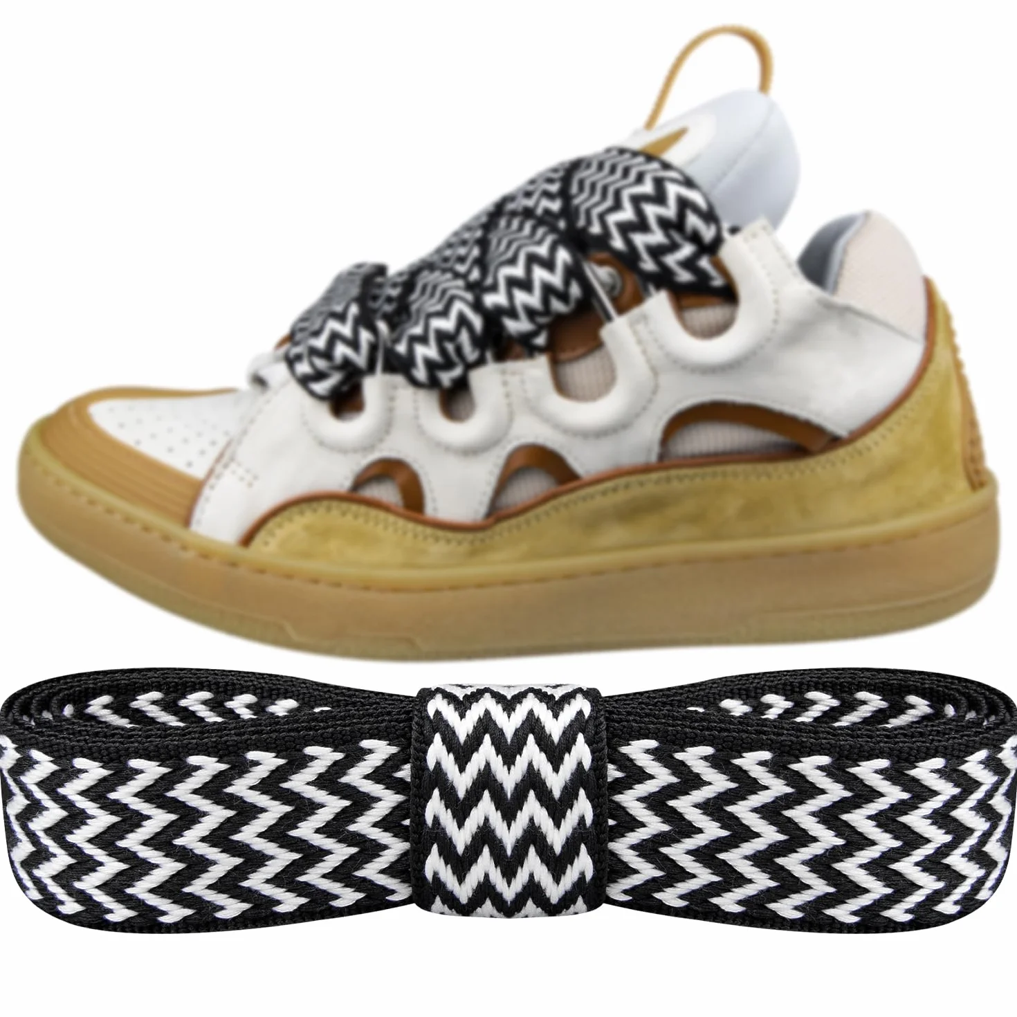 Endoto Sznurówki do Lanvin Curb Butów, Grube Jumbo Sznurowadła Zamiennik Sznurowadeł Zamienne Shoe Laces Replacement Shoelaces