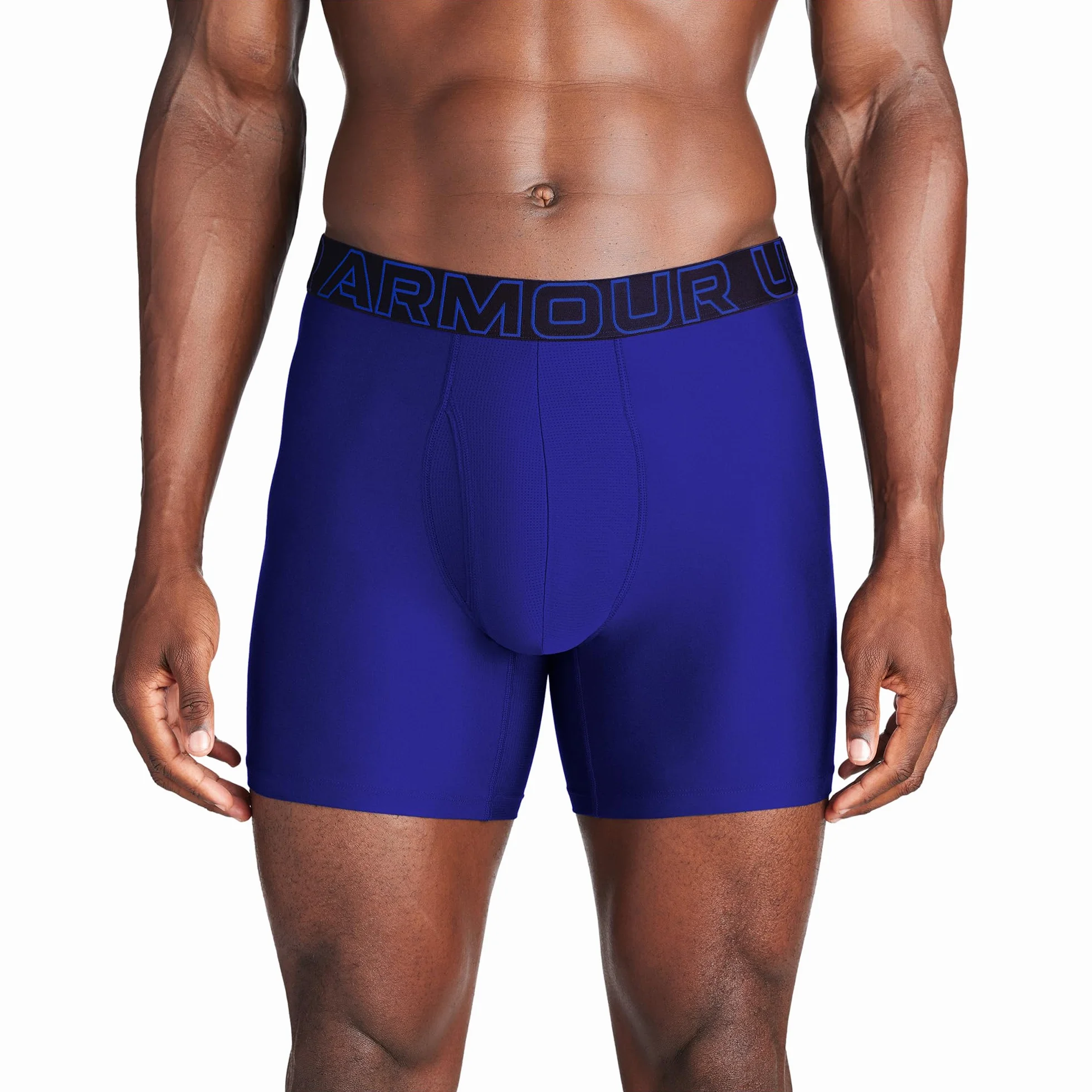 Under Armour Męskie bokserki Performance Tech 15,24 cm, 3-pak solidnych bokserek, Royal/Steal Heather/Midnight Navy, 2XL, Royal/Steal Heather/Midnight Navy, XXL