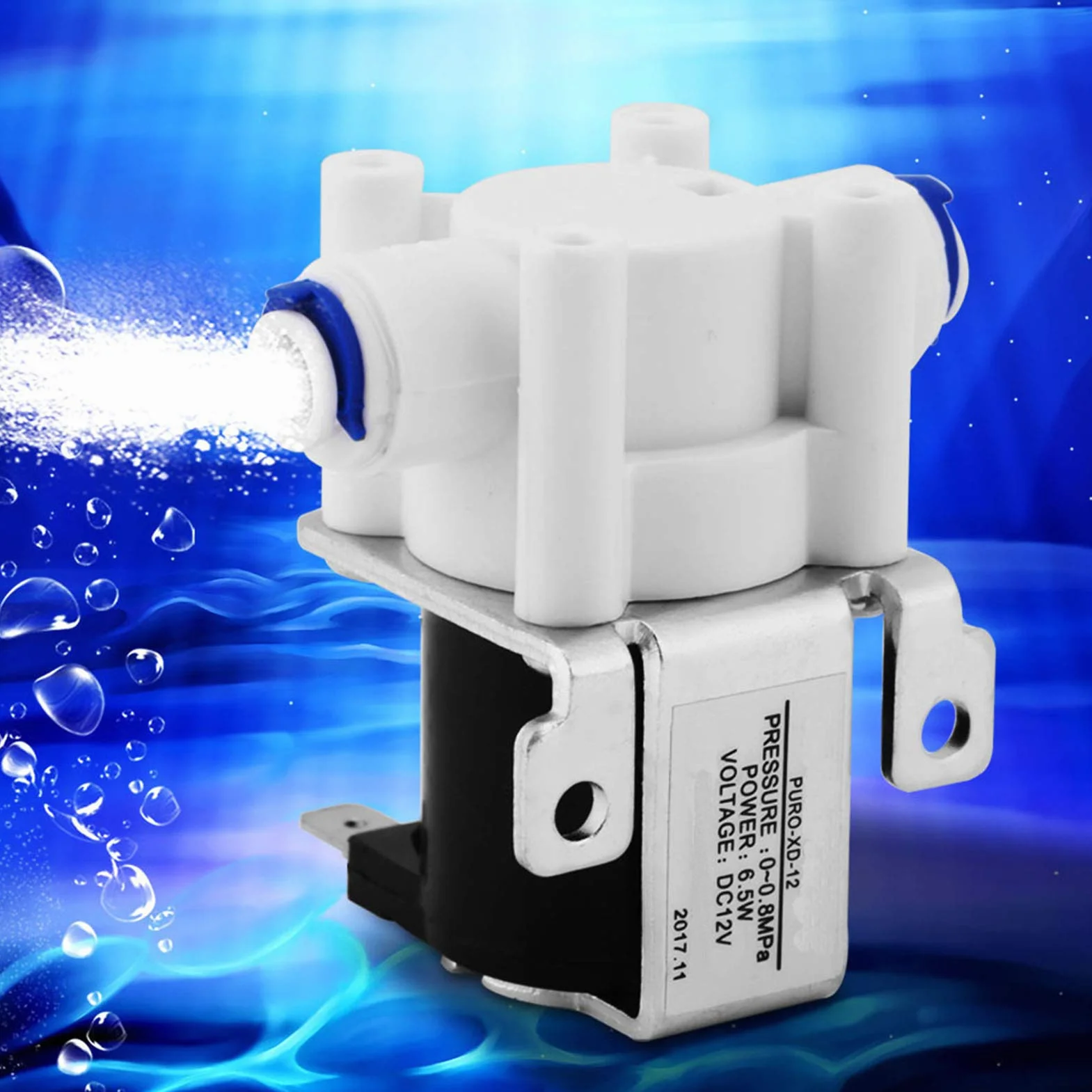DC 12V 1/4 cala Zawór wodny Miedź i plastik Elektryczny zawór elektromagnetyczny Magnetyczny zawór wody do oczyszczania wody Water
