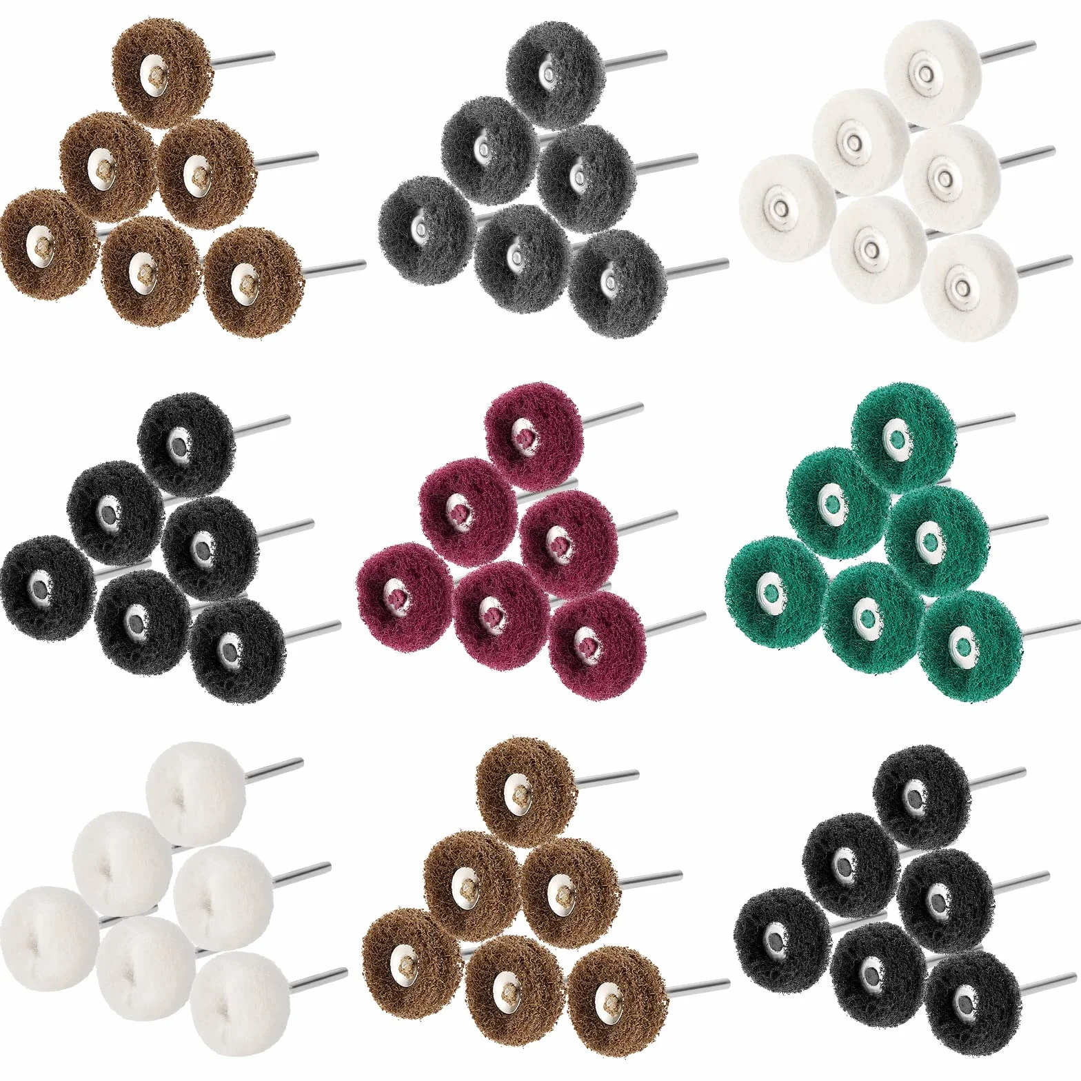 140 sztuk 25 mm ścierne tarcze polerskie, akcesoria polerskie do narzędzi obrotowych Dremel ziarnistość 80/150/240/320/600/800/1000 do narzędzi obrotowych Dremel