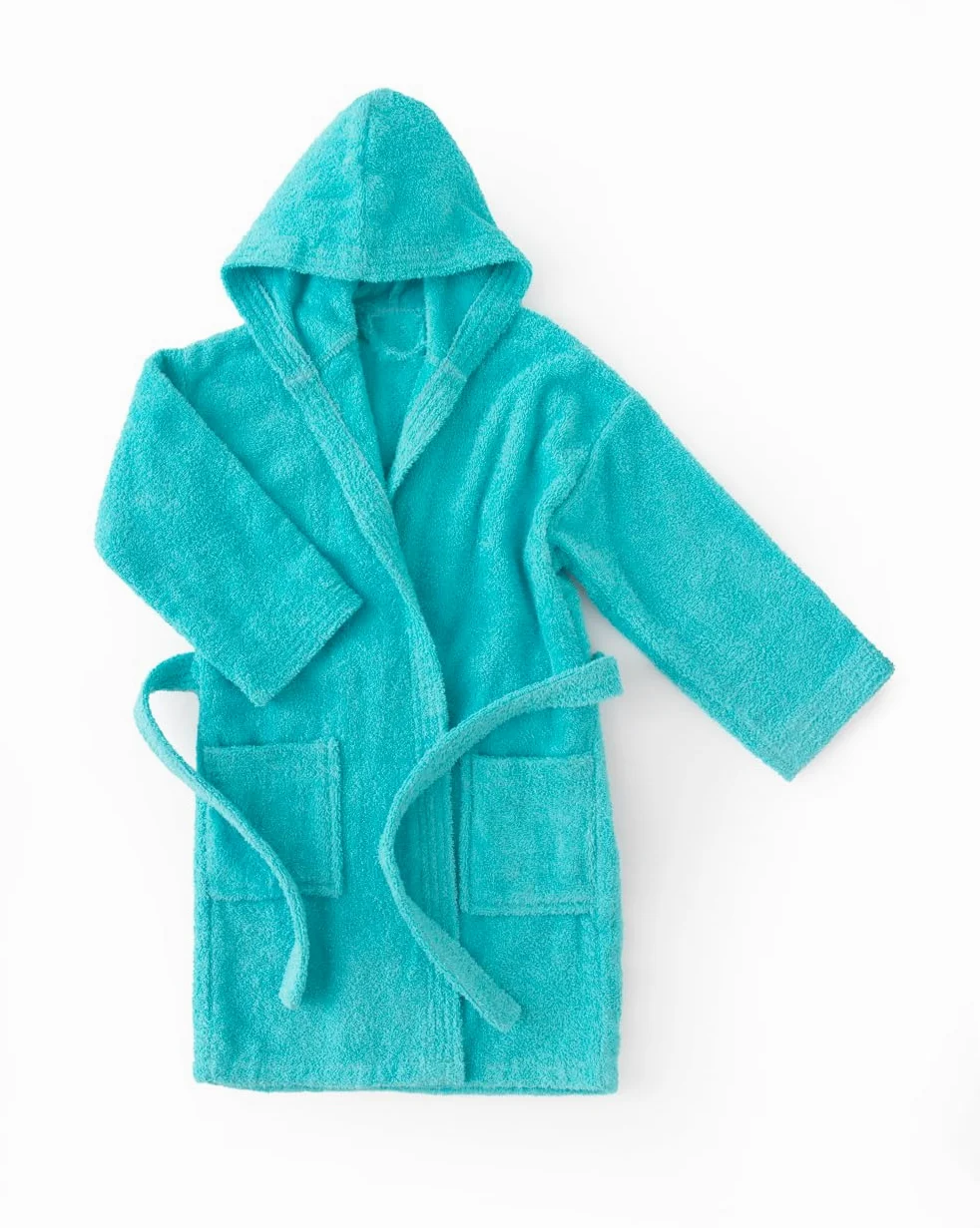 Top Towel - Szlafrok dziewczęcy - Szlafrok chłopięcy - 100% bawełna - frotte 450 grmów - 10-12 lat - Aguamar