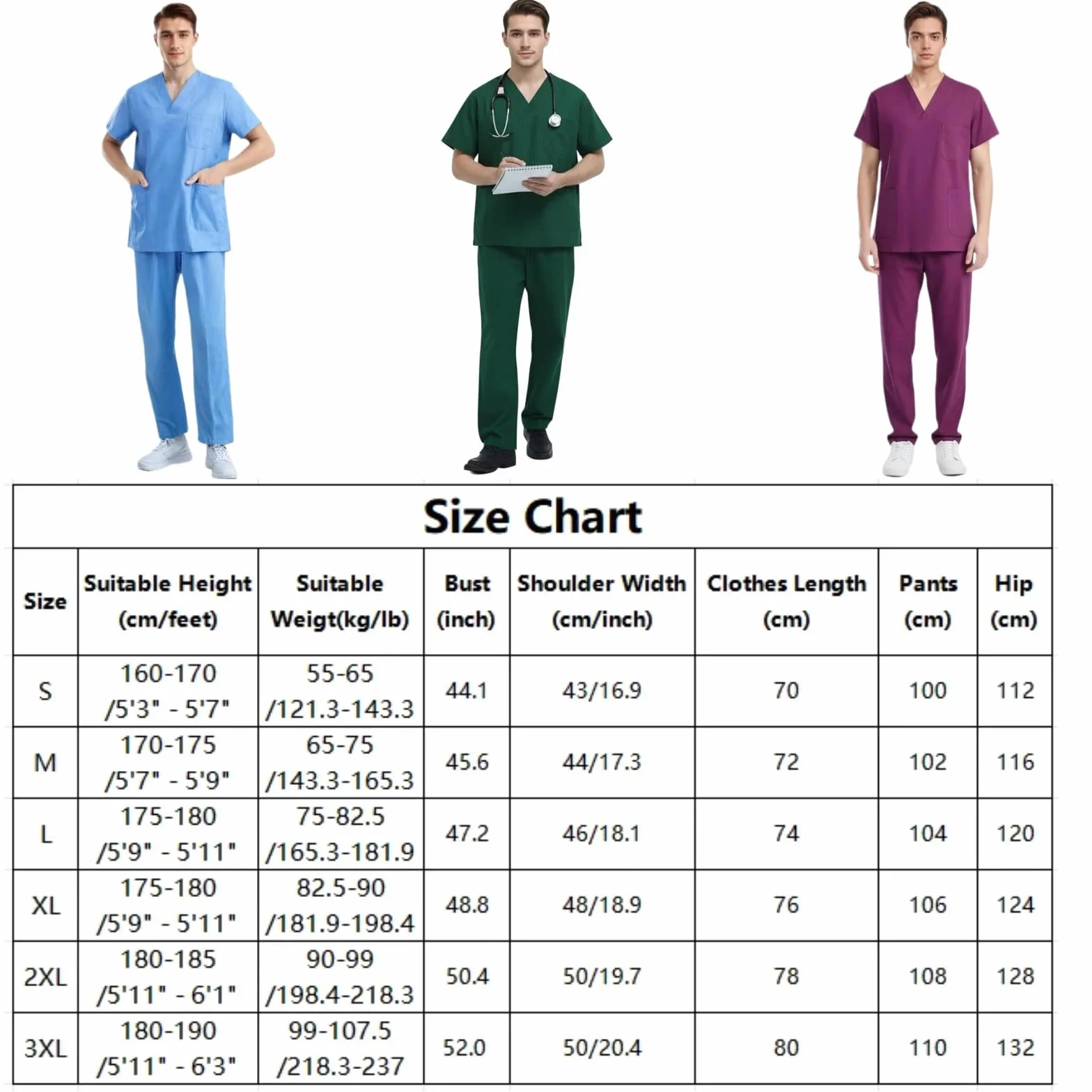 Chesoon Medical Scrubs męski letni krótki rękaw zestaw dla dentystów