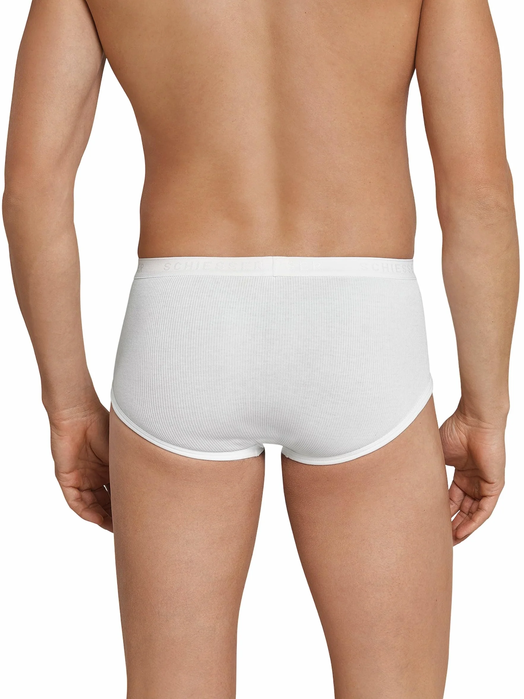 Schiesser Męskie Slipy Sportowe 2 Sztuki Biały 4XL