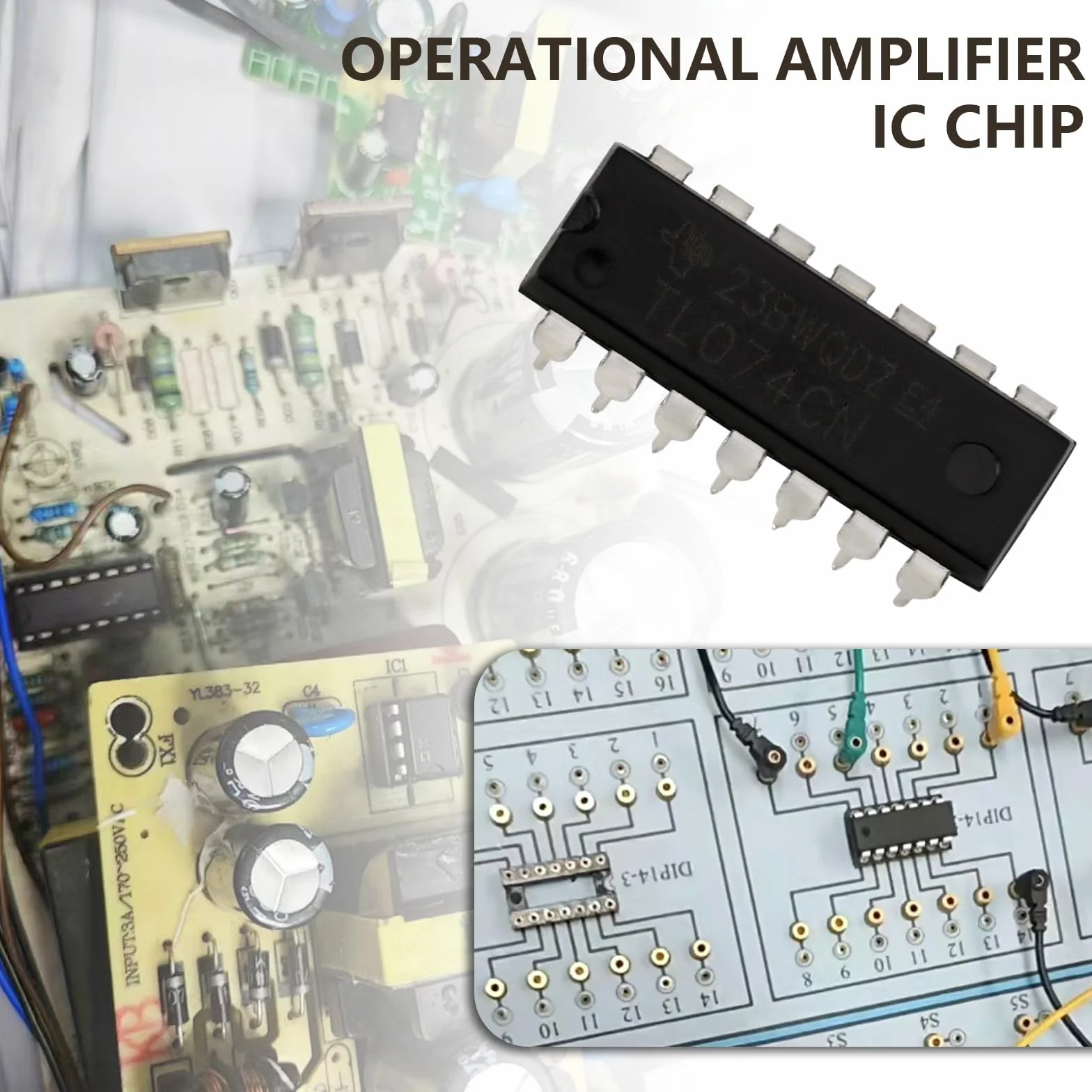 OTOTEC 20 szt. TL074CN wzmacniacz operacyjny zamiennik TL074 wzmacniacz operacyjny układ scalony DIP-14 niski poziom hałasu JFET chip wejściowy do przetwarzania sygnału audio