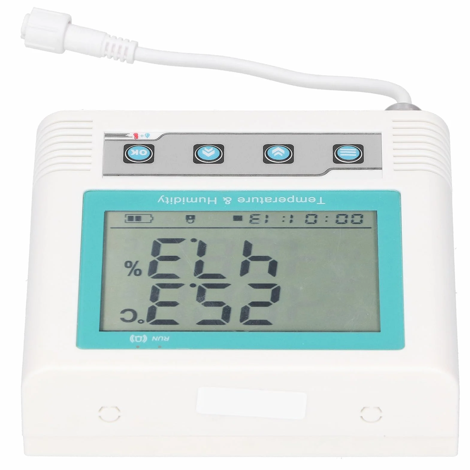 Rejestrator Danych Temperatury i Wilgotności Wyświetlacz LCD Rejestrator USB Czujnik DC 5 V o Wysokiej Dokładności Alarm Dźwiękowy do Monitorowania Temperatury i Wilgotności