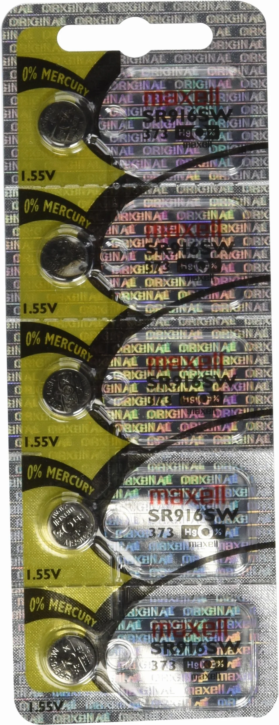 5 szt. Maxell SR916SW SR68 SR916 373 bateria do zegarka z tlenkiem srebra