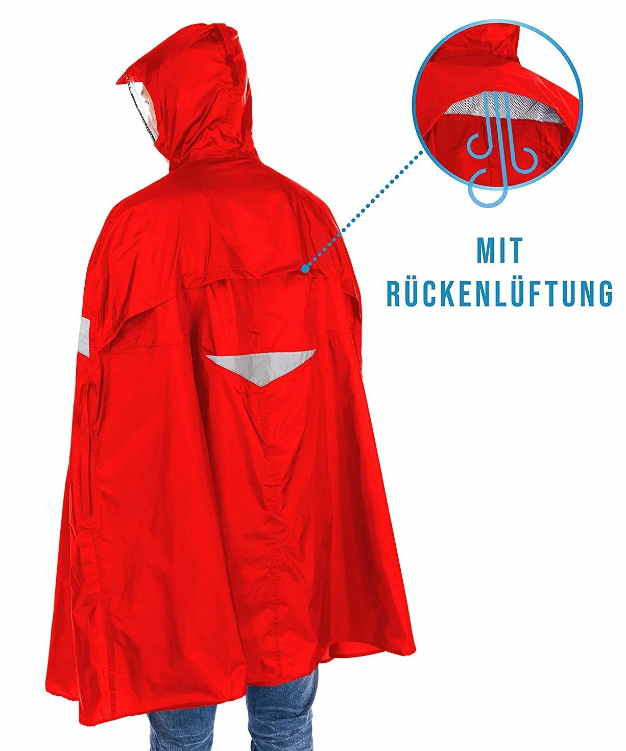 Hock Super Praktiko Radponcho ponczo przeciwdeszczowe do roweru dla dorosłych Ob Signal długie