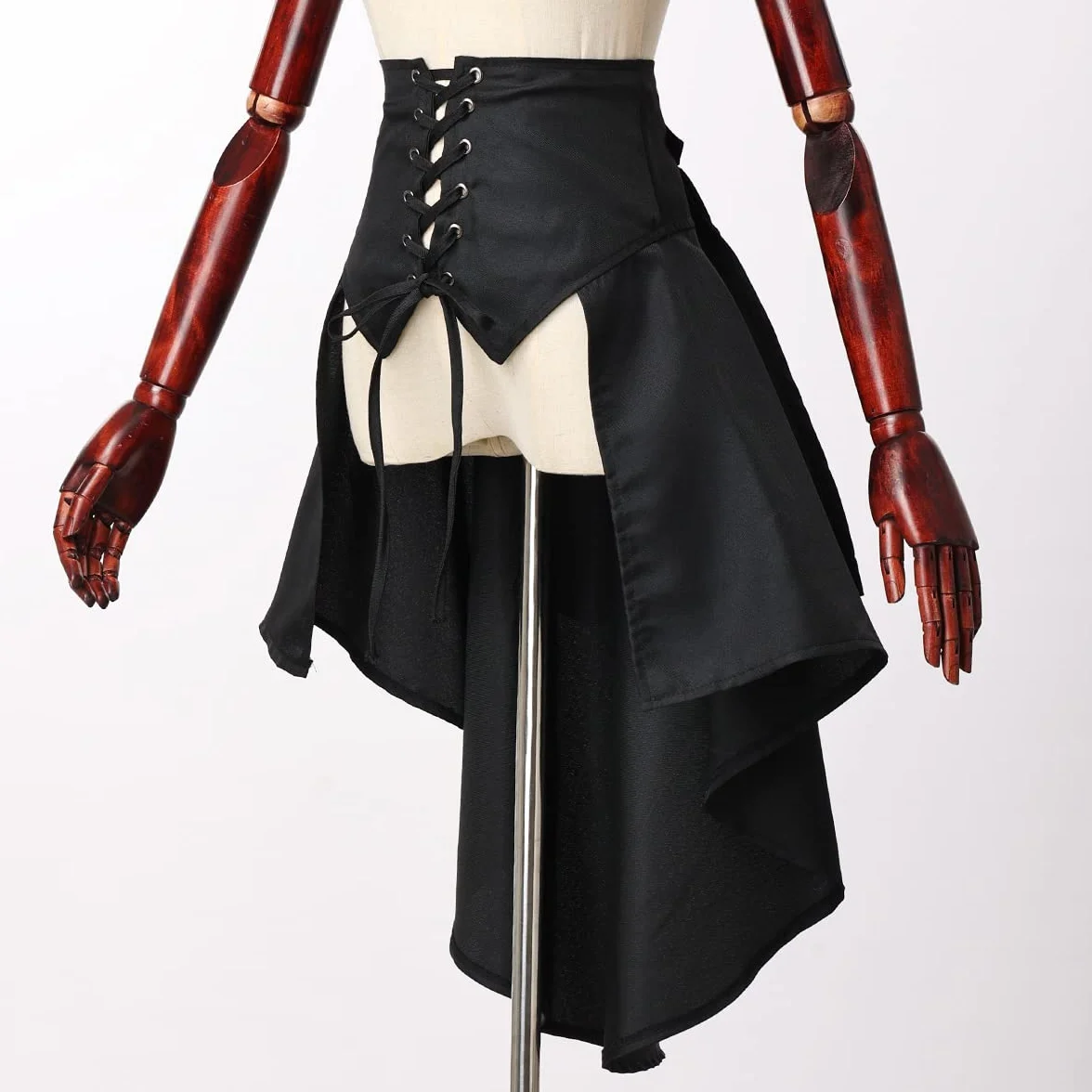 COSDREAMER Steampunk damskie spódnice pas biodrowy dla kobiet falbany piracki gorset kostiumy