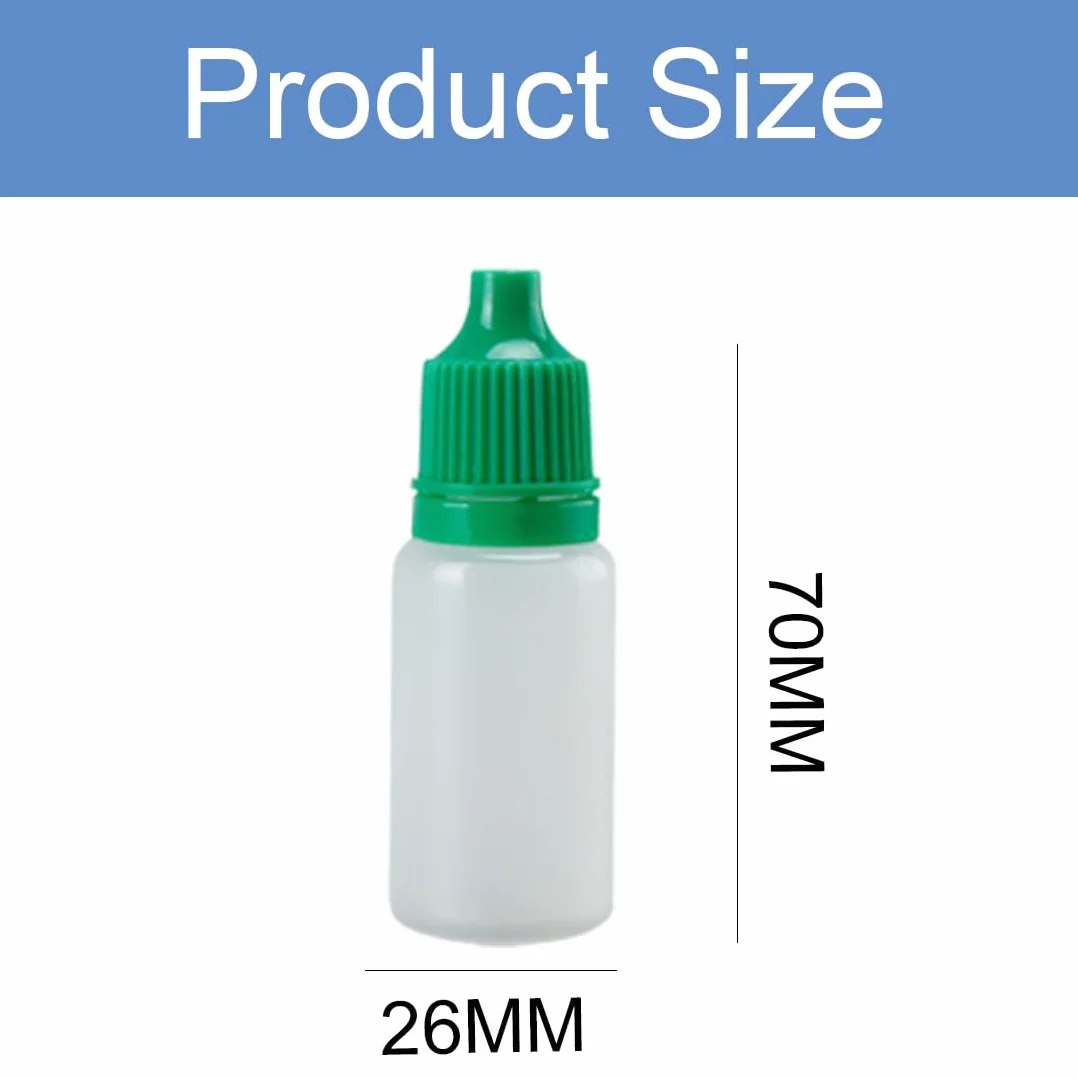 15 Sztuk Butelek z Kroplomierzem - Plastikowe Butelki z Zakraplaczem w Płynie, Puste, 20 ml