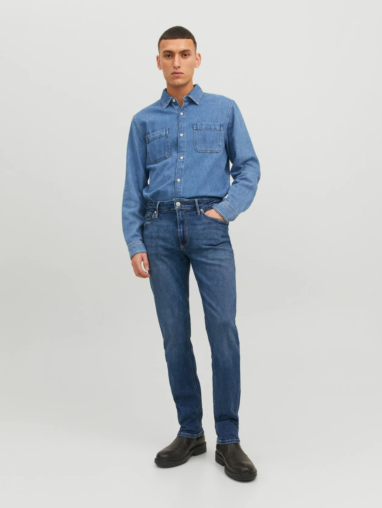 JACK & JONES Jjiclark Jjevan Jos 298 Lid Noos - Dżins Mężczyźni