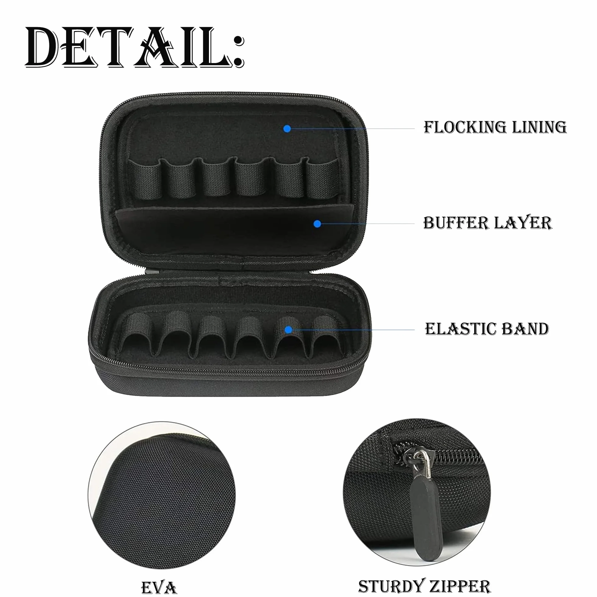 Torba na olejki eteryczne – torba do przechowywania w podróży lub do codziennego użytku, pomieści 12 butelek 5 ml – 10 ml