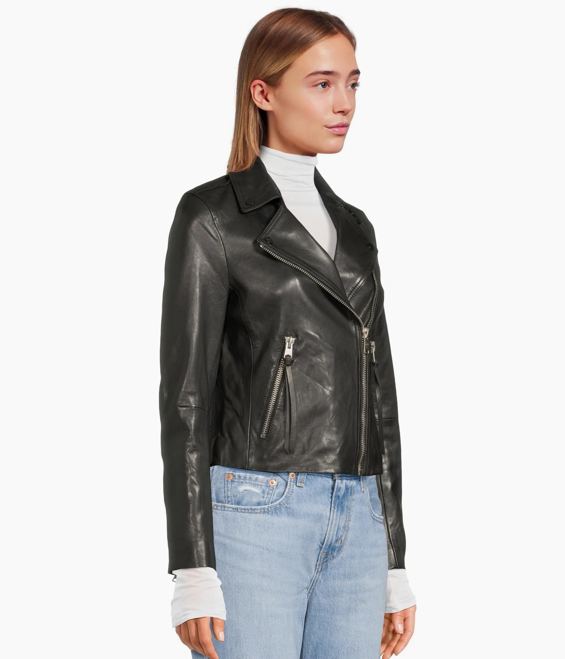 AllSaints Damska skórzana kurtka motocyklowa Dalby