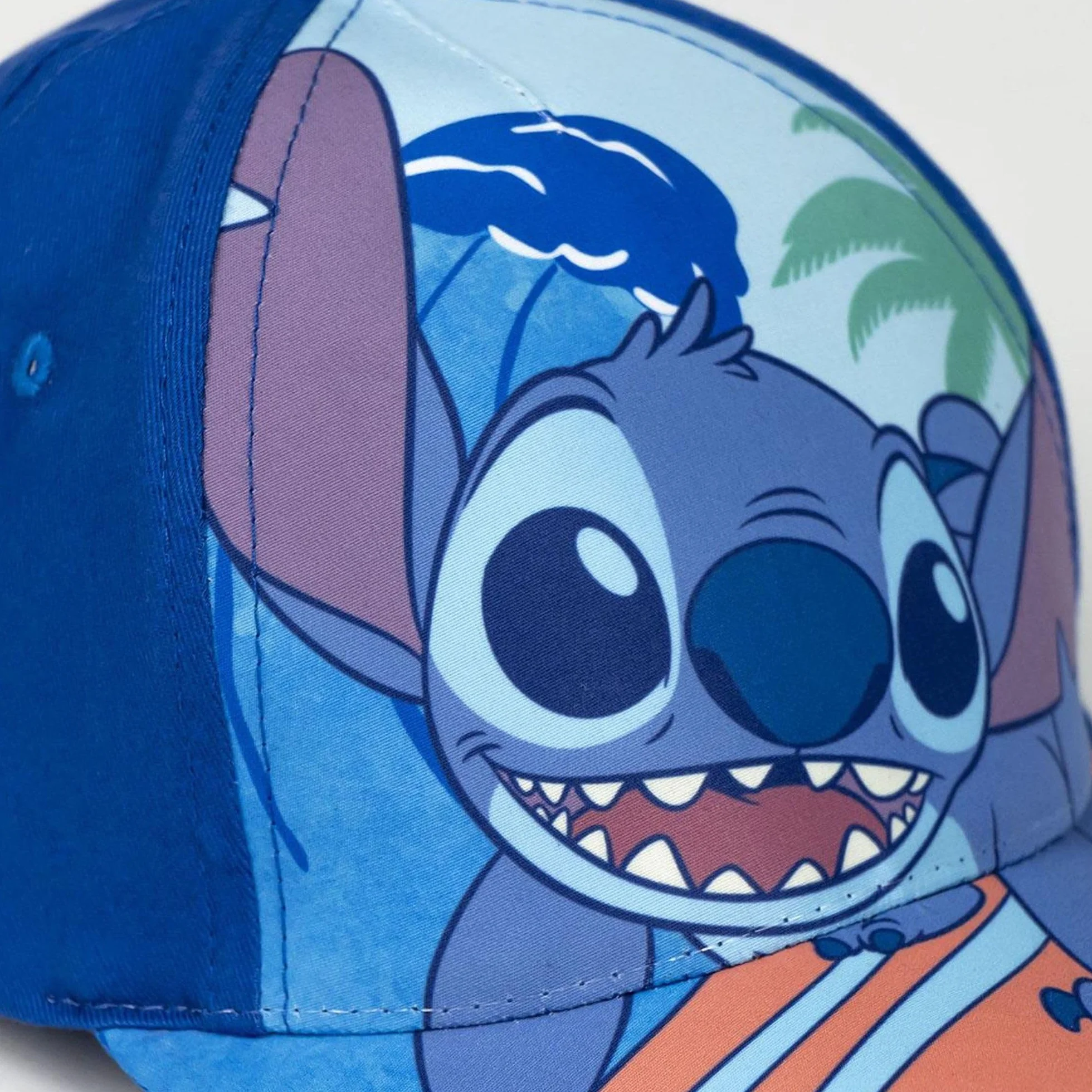 Czapka dziecięca z daszkiem Stitch - Różowa - Wymiary 53 cm - Wykonane z 65% bawełny i 35% poliestru - Stitch i Angel - Oryginalny produkt zaprojektowany w Hiszpanii, Różowy, rozmiar uniwersalny