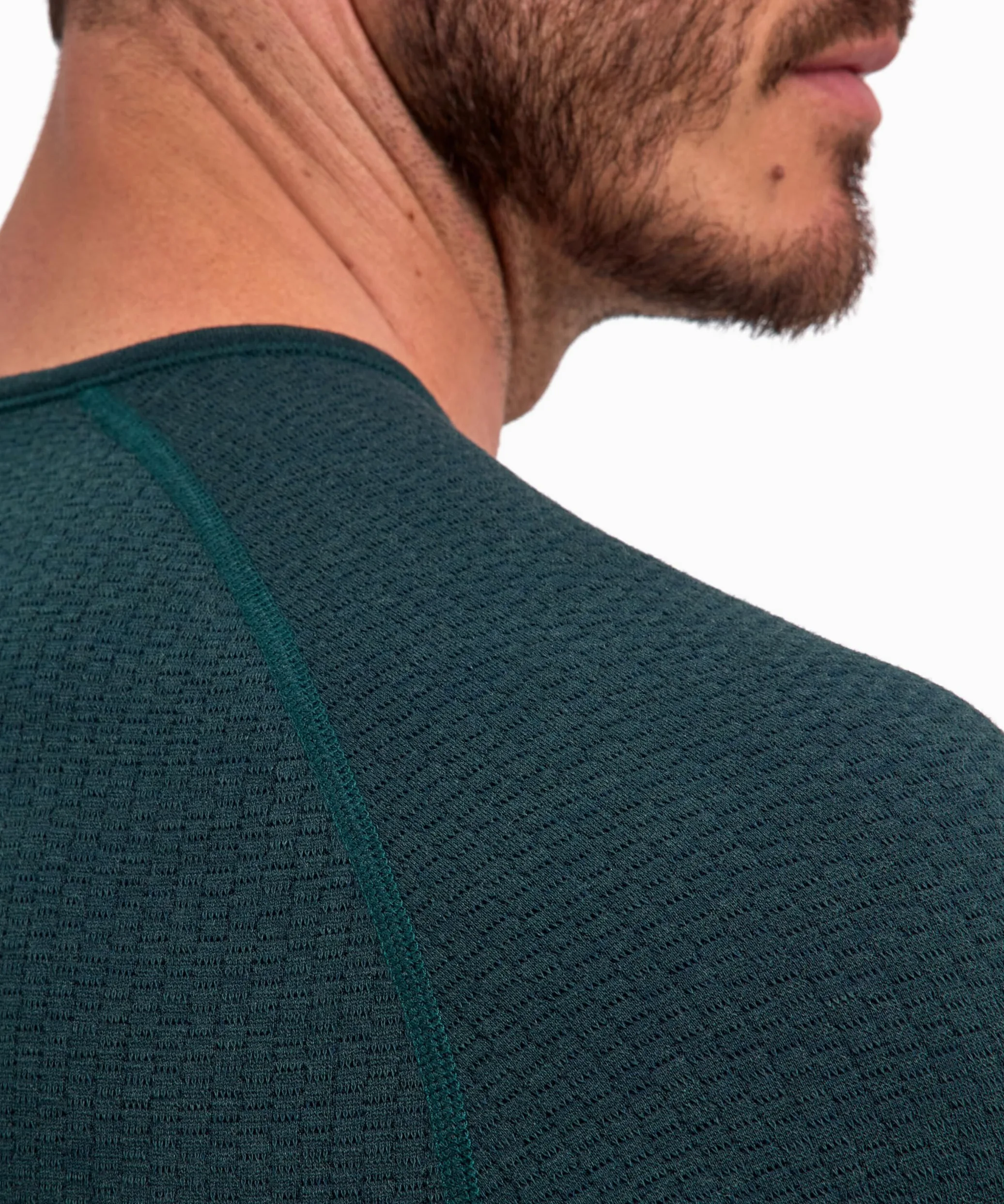 FALKE Mężczyźni Warstwa podstawowa (góra) Wool-Tech Protective M L/s Sh wełna materiał funkcjonalny szybkoschnące ciepłe 1 Sztuka, Zielony Holly 7385, XXL