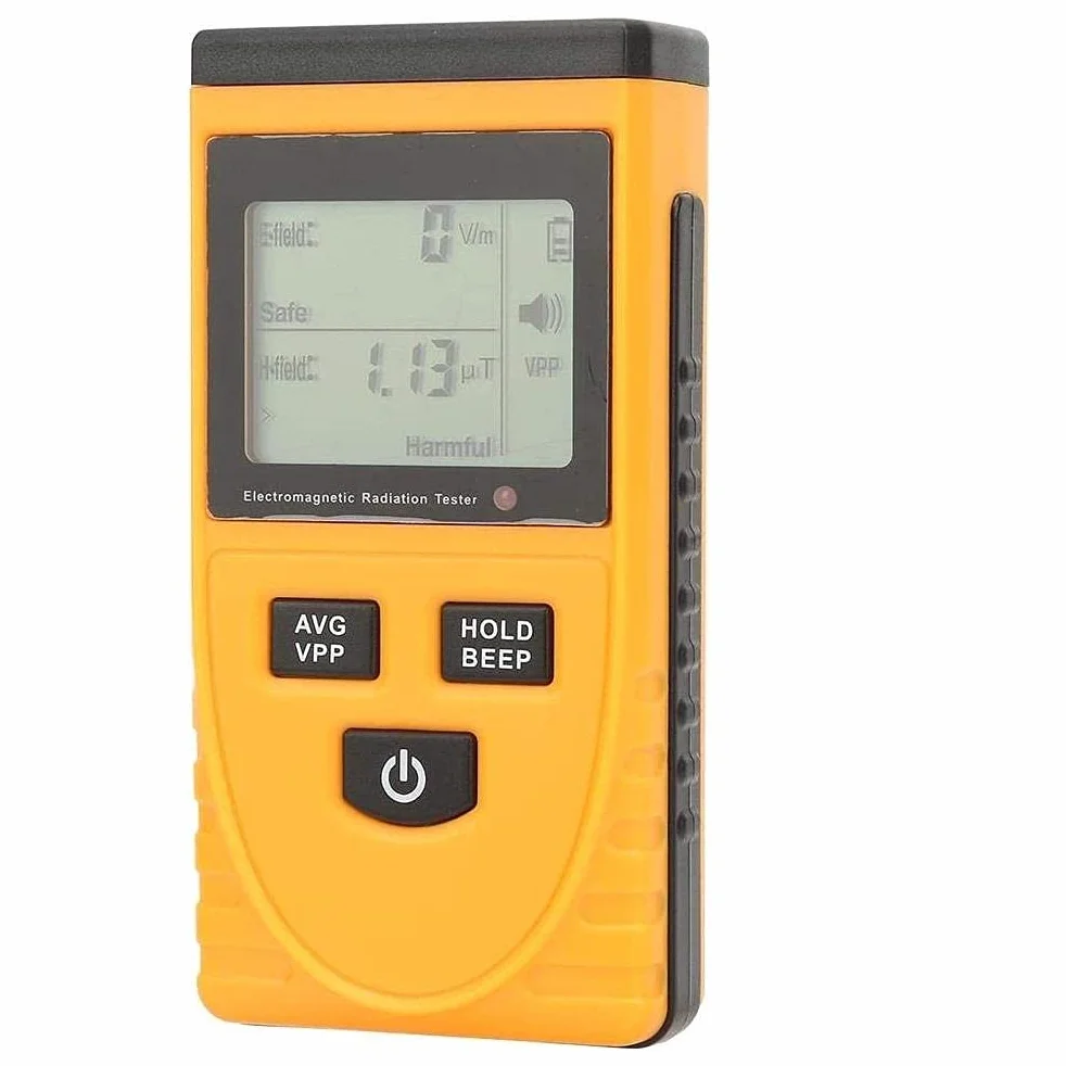 KATSU Cyfrowy detektor promieniowania elektromagnetycznego, 2 w 1, ręczny wyświetlacz LCD, wykrywacz EMF, tester dozymetru, licznik do testowania pola elektrycznego i promieniowania pola magnetycznego 312880