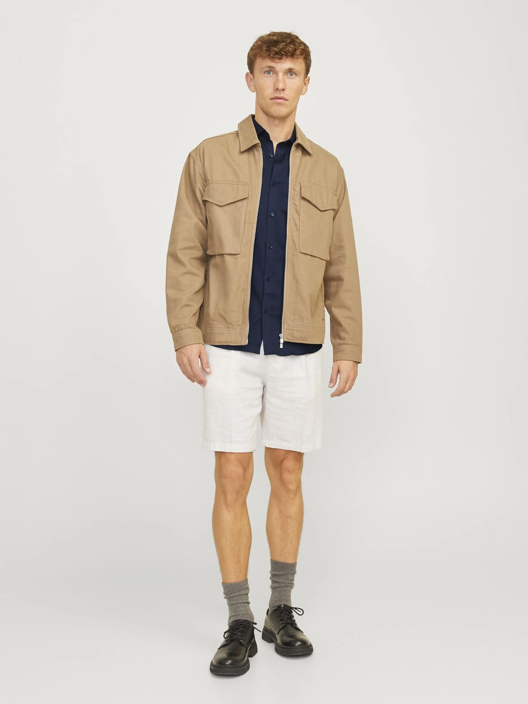 JACK & JONES Koszula męska Super Slim Fit, Niebieski (Navy Blazer), S