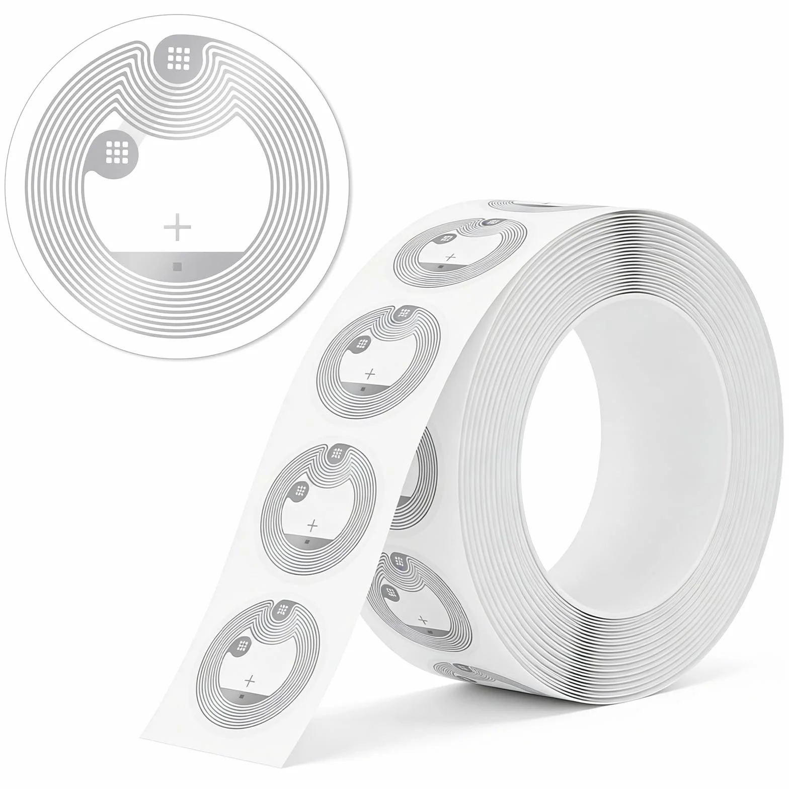 OFFCUP Znaczniki NFC, 50 szt. kart monet NFC, naklejki NFC 25 mm / 1 cal NTAG213 NFC okrągłe karty znaczniki NFC kompatybilne z Tagmo Amiibo i wszystkimi telefonami komórkowymi i urządzeniami