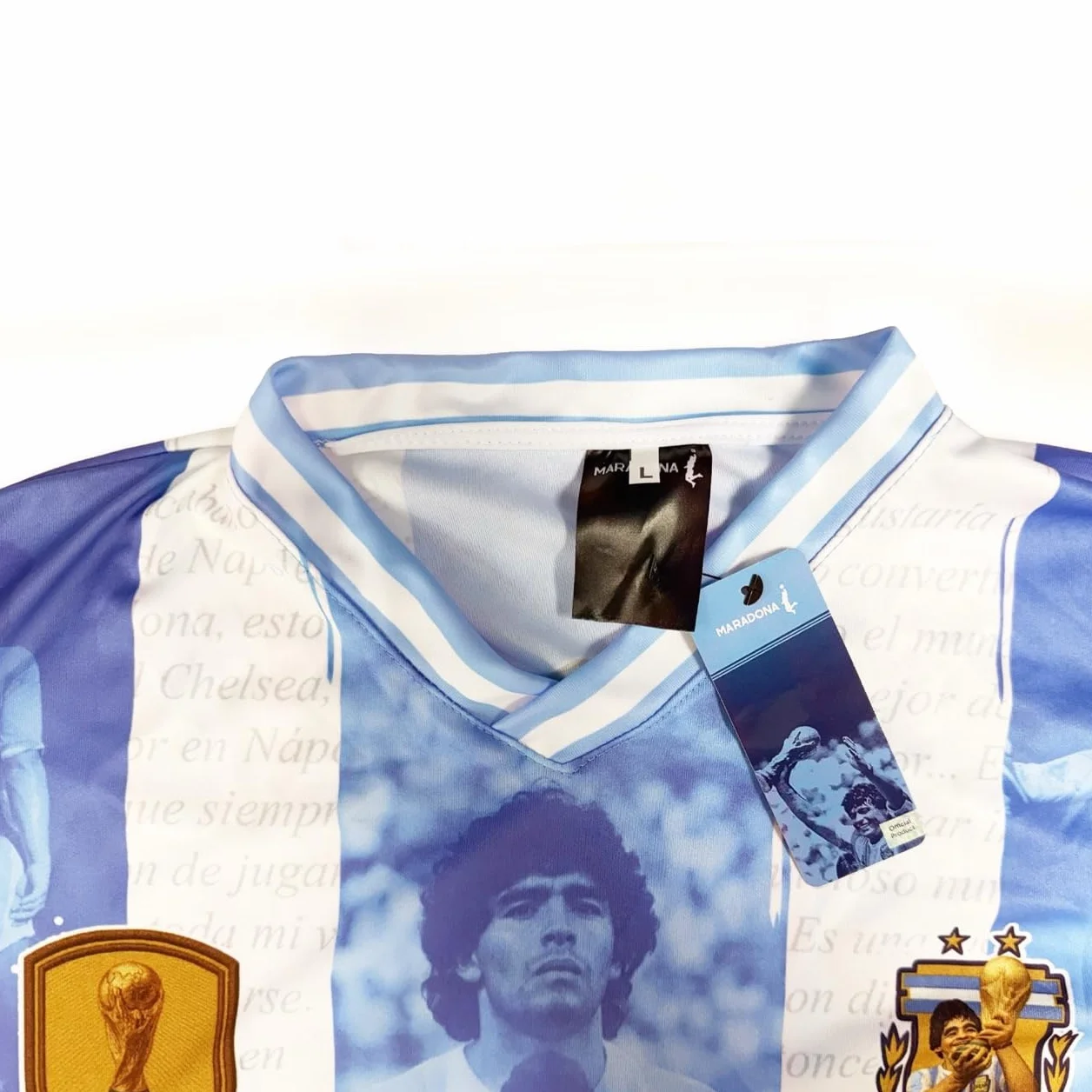 Soul up Koszulka piłkarska Diego Armando Maradona - El Pibe de Oro. Oficjalna replika, Argentyńska koszulka piłkarska dla chłopców i dorosłych