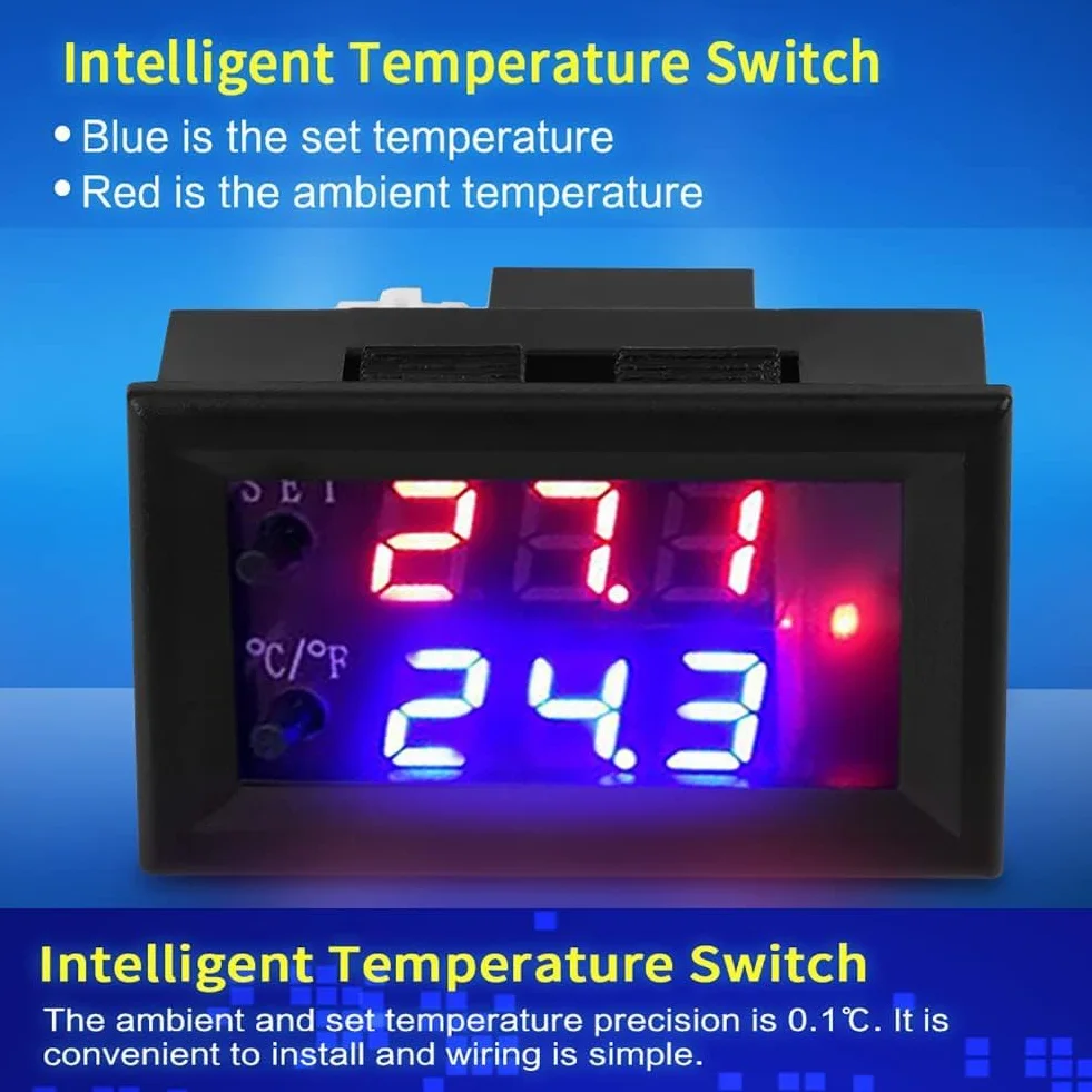 Termostat Cyfrowy DC 12V Regulator Temperatury Allzweck-Temperaturreglertermostat Z Czujnikiem Do Grzejników i Systemów Chłodzących
